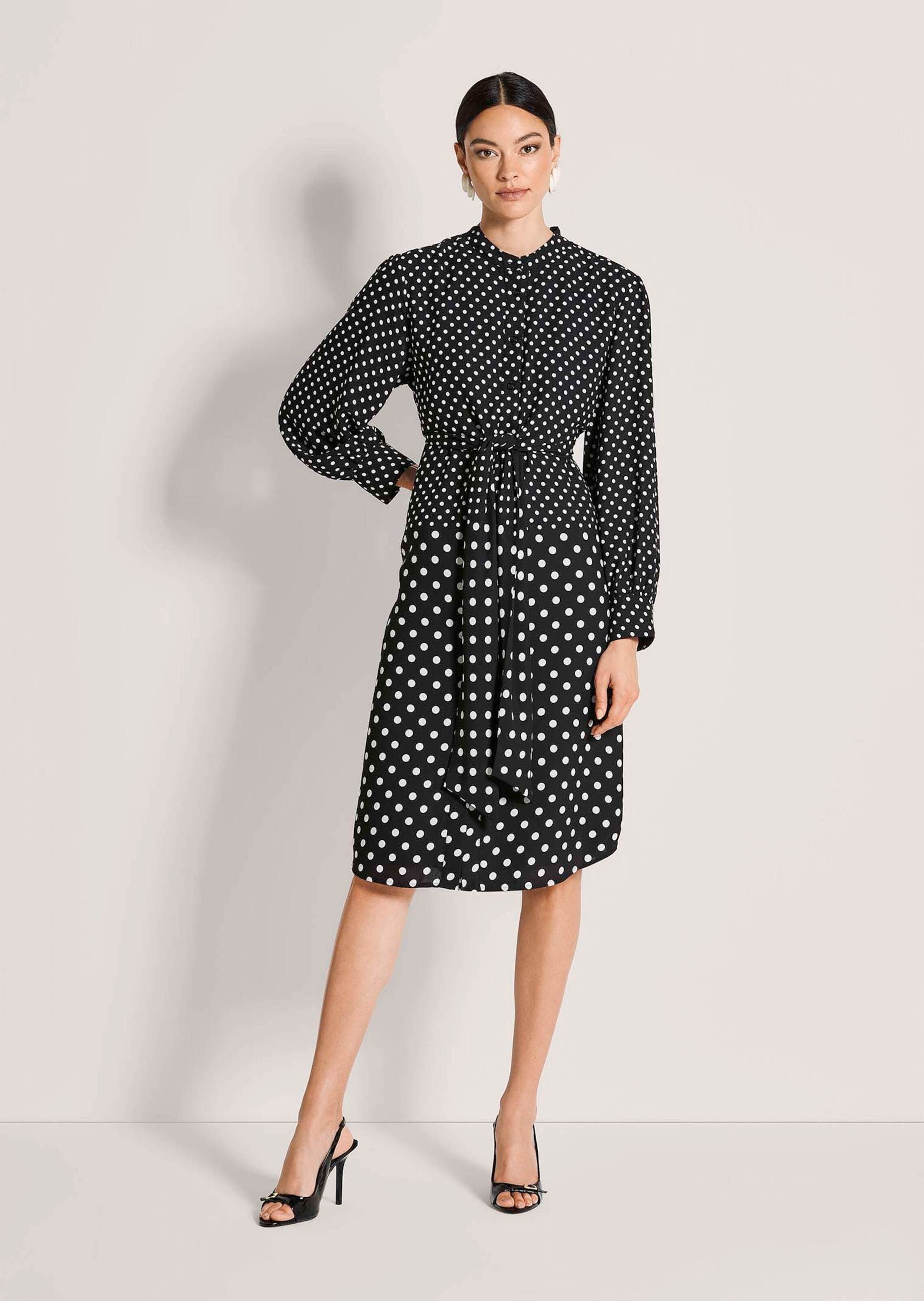 MADELEINE Midikleid Tupfenkleid mit Wickeloptik Sommerkleid mit Rundhals, K günstig online kaufen