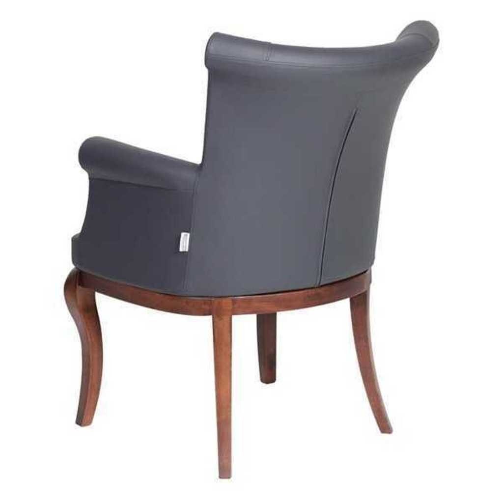 Stuhl Sessel), 1x JVmoebel Made Designer Lehnsstuhl Polsterstühle (1-St., Sessel Esszimmer Sessel Luxus in Europa Grauer