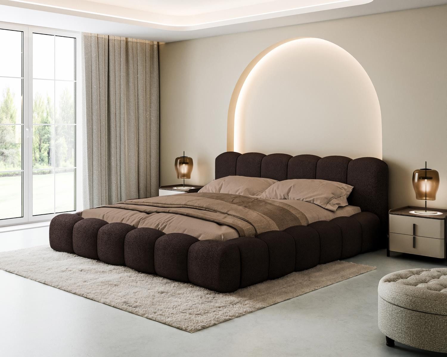 Compleo Polsterbett Designerbett, Wolkenbett, TOPSELLER, Modern Schlafzimmer, Made in EU, Wolkenbett modern