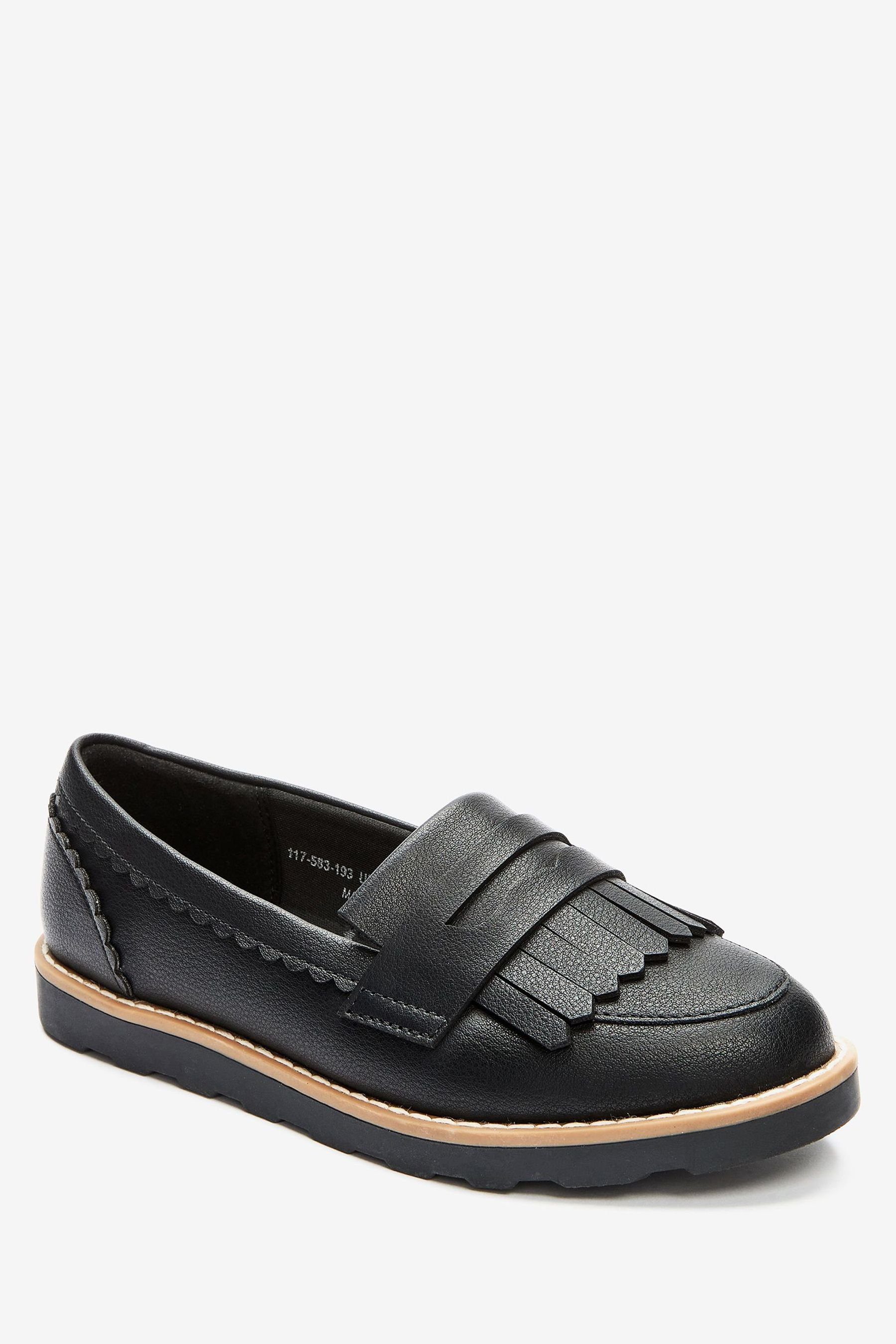 Loafer Schule Quaste Loafer Black für (1-tlg) Next die mit