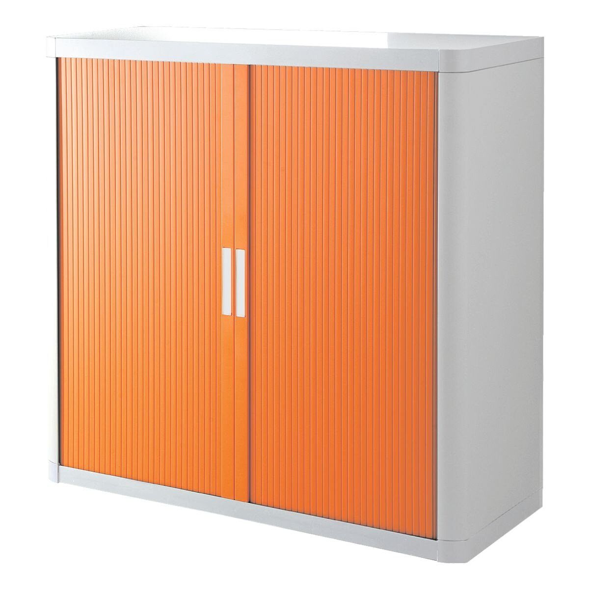 Korpus Lamellen weiß, EASYOFFICE Rollladenschrank easyOffice farbig weiß/orange