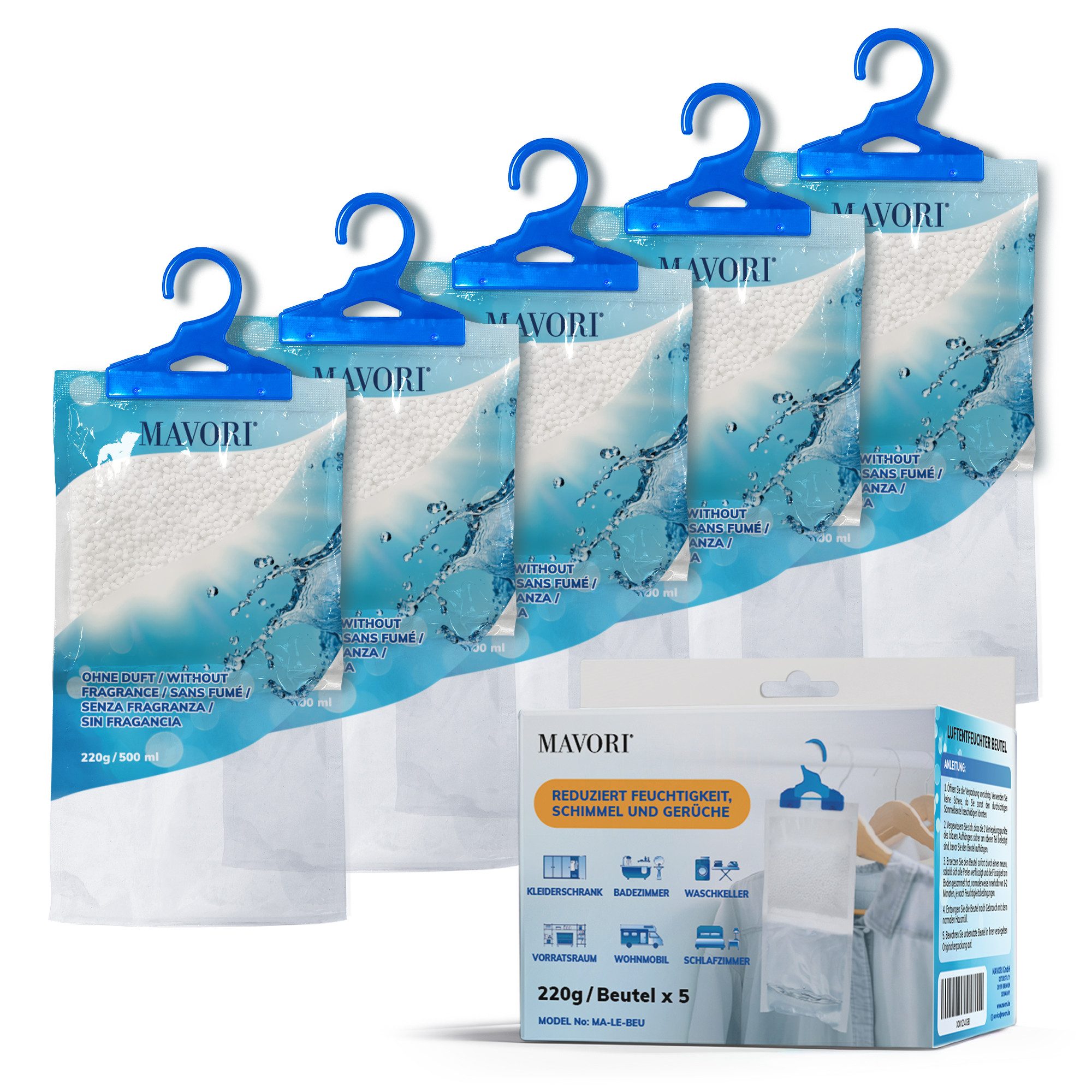 MAVORI Granulat-Luftentfeuchter, Luftentfeuchter für Schränke und Räume, im günstig online kaufen