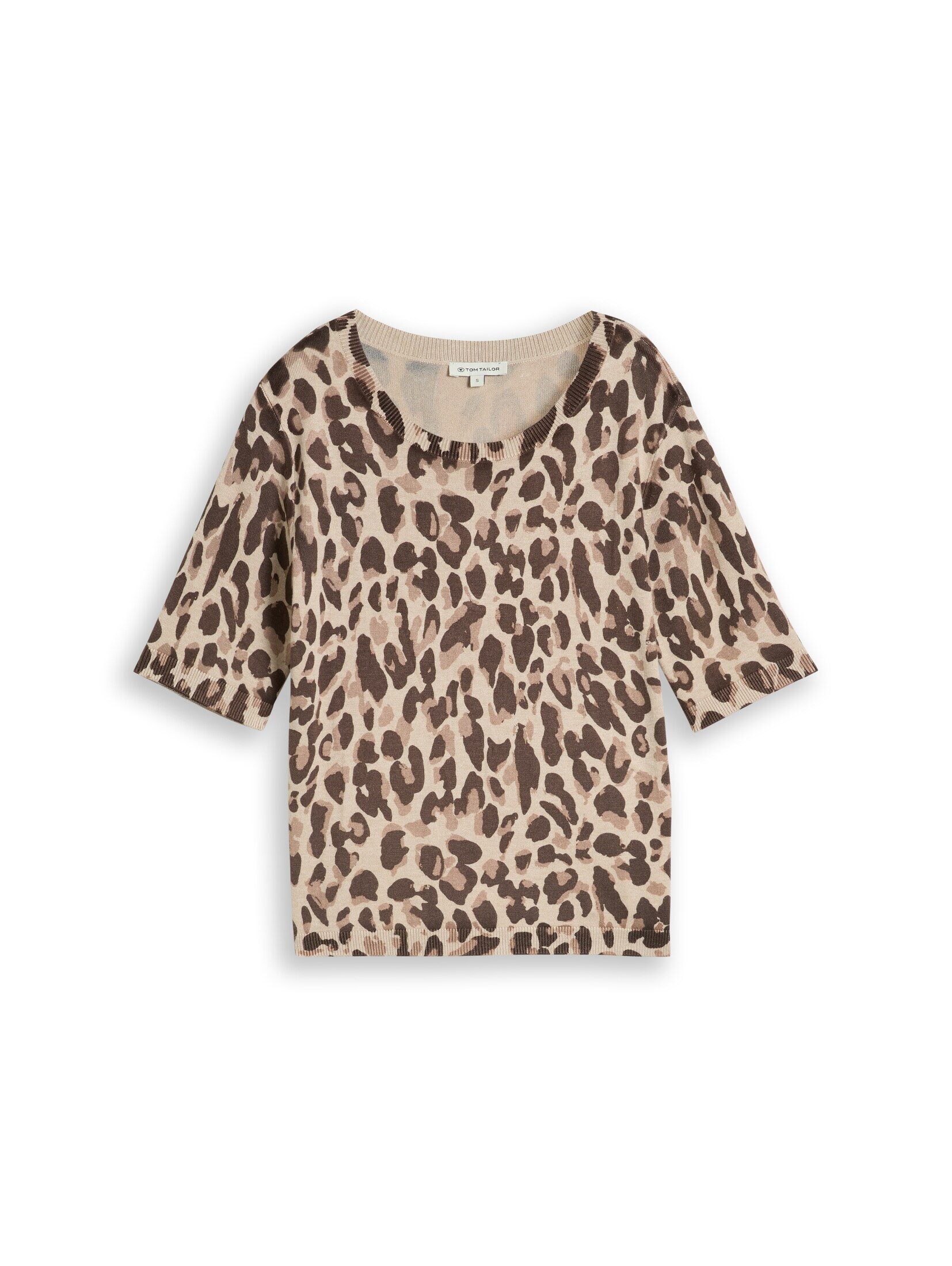 TOM TAILOR Strickpullover Pullover & Strickjacken Strickpullover mit Leo-Print