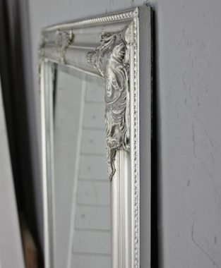 elbmöbel Wandspiegel Spiegel silber barock 162cm, Spiegel: Wandspiegel 162x72x7 cm silber Stilvoll