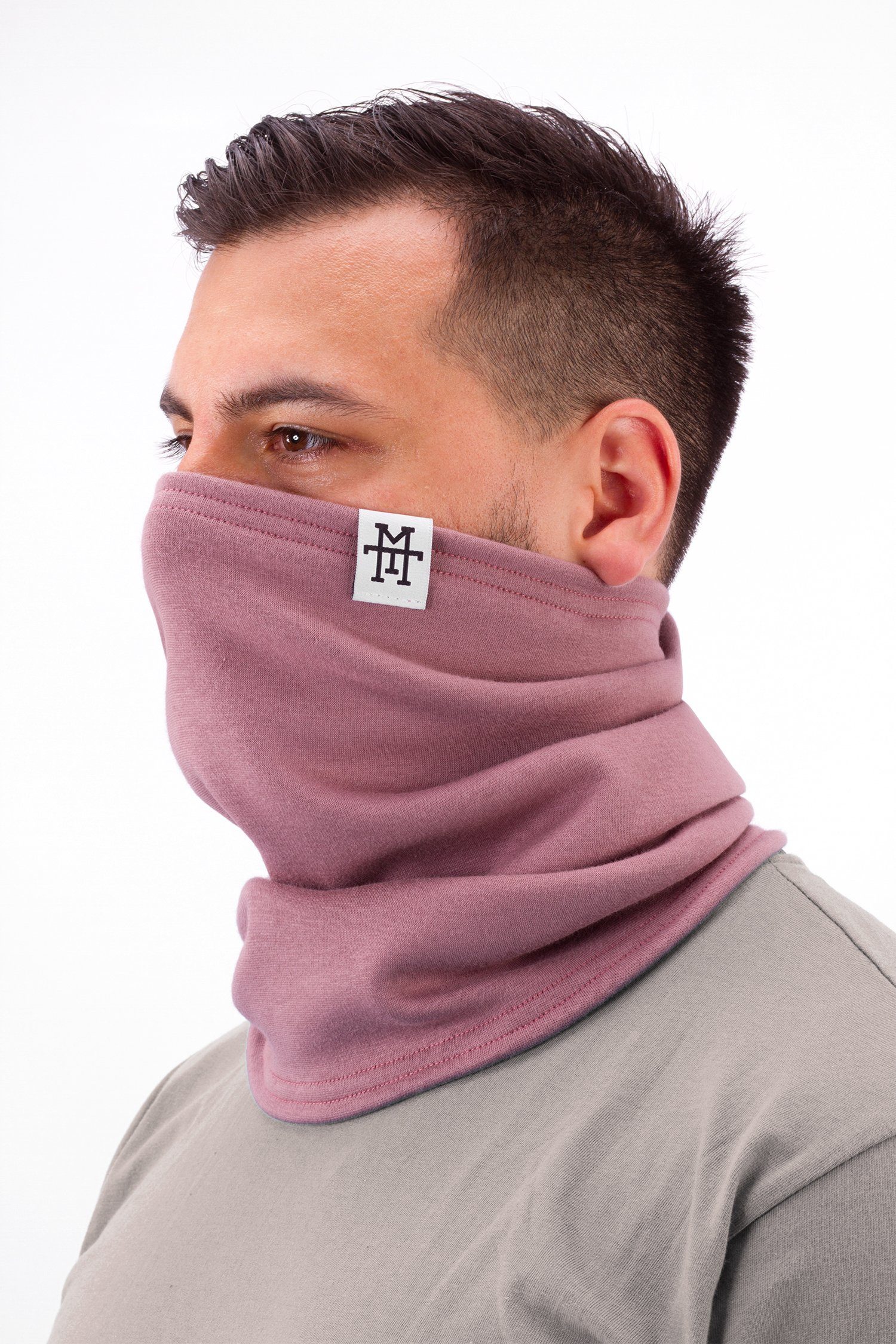 Windbreaker Tube Halstuch, Manufaktur13 Mauve - dehnbar Halswärmer flexibel / Neckwarmer, Bandana,