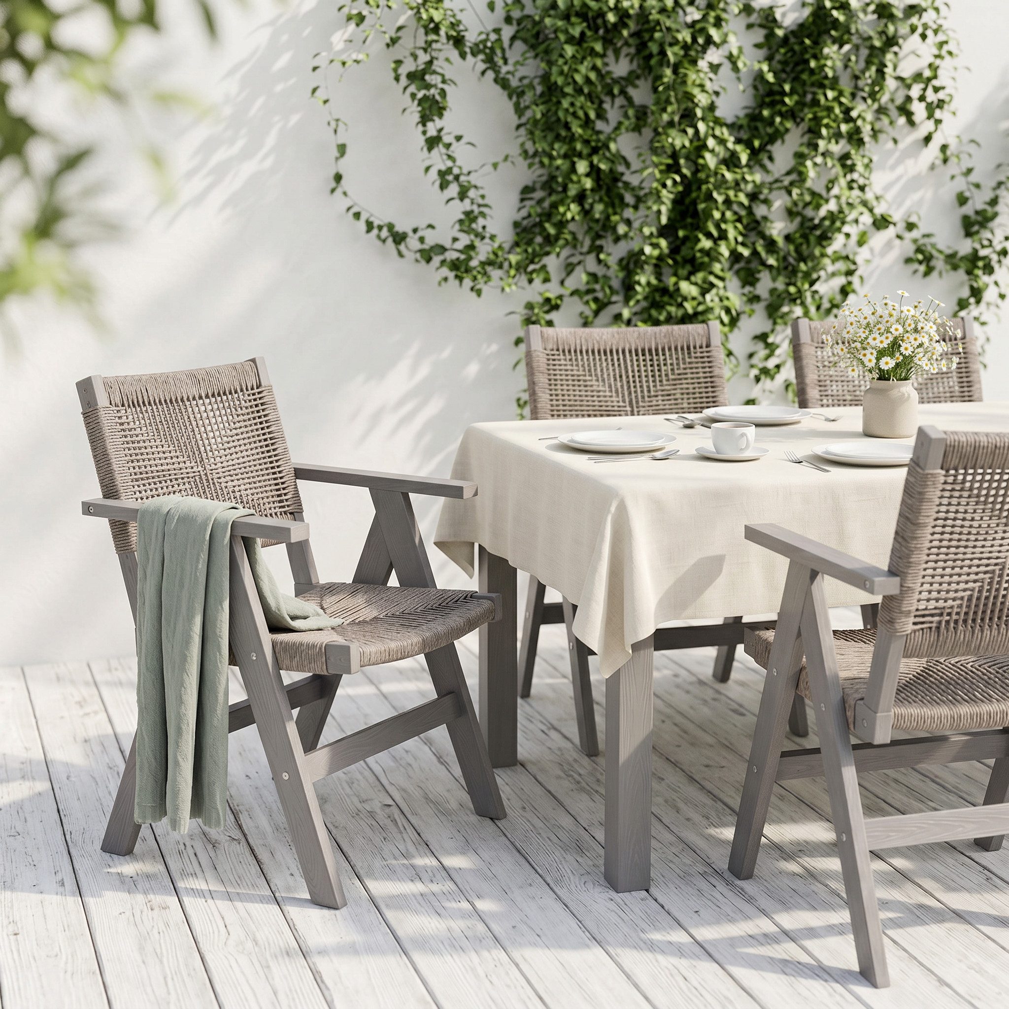 WILLIAMSPACE Esszimmerstuhl 2er-Set HIPS-Gartenstühle mit Armlehnen, wetterfest & stabil, 2er Set