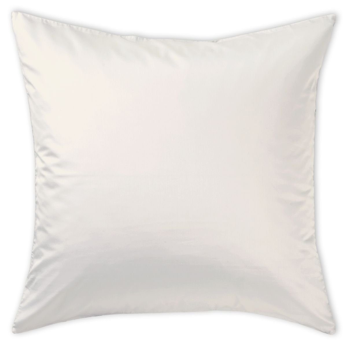 Curt Bauer Kissenhülle Uni-Mako-Satin Uni-Mako-Satin nebel 80 cm x 80 cm, (1 Stück), Kissenbezug für Dekokissen Zierkissen Kissenhülle
