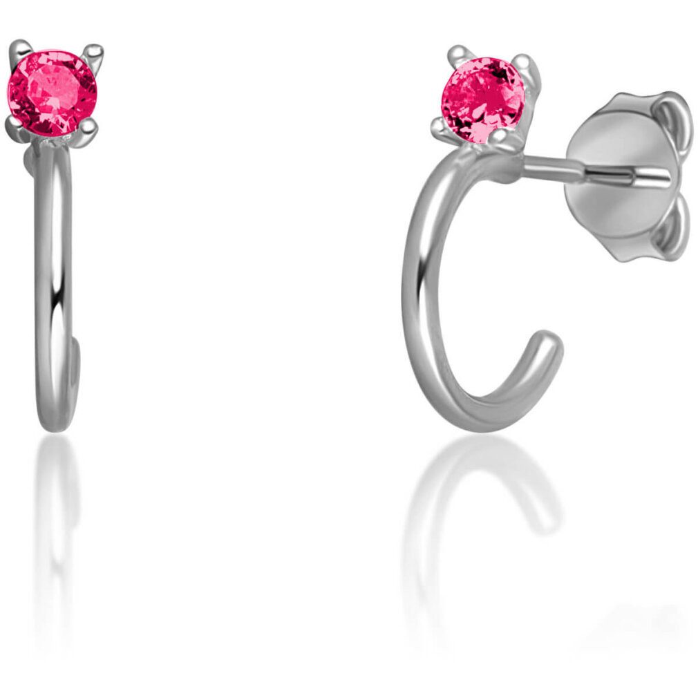 JVD Ohrring-Set Gentle silver earrings circles with zircons SVLE0700XH2R100