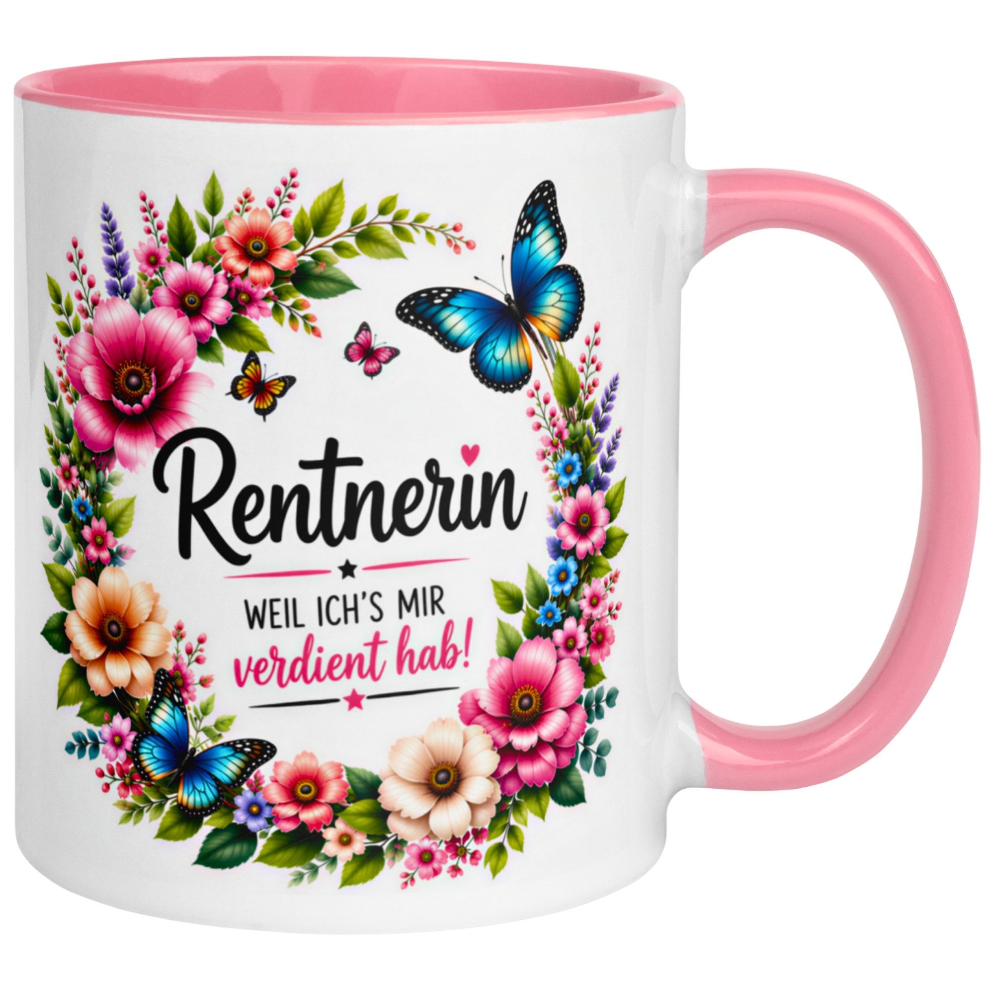 Momentals Tasse Rentnerin – „Weil ich's mir verdient hab“ – Geschenk Rente Frau, Gratis Versand · Links-&Rechtshänder · Spülmaschinenfest