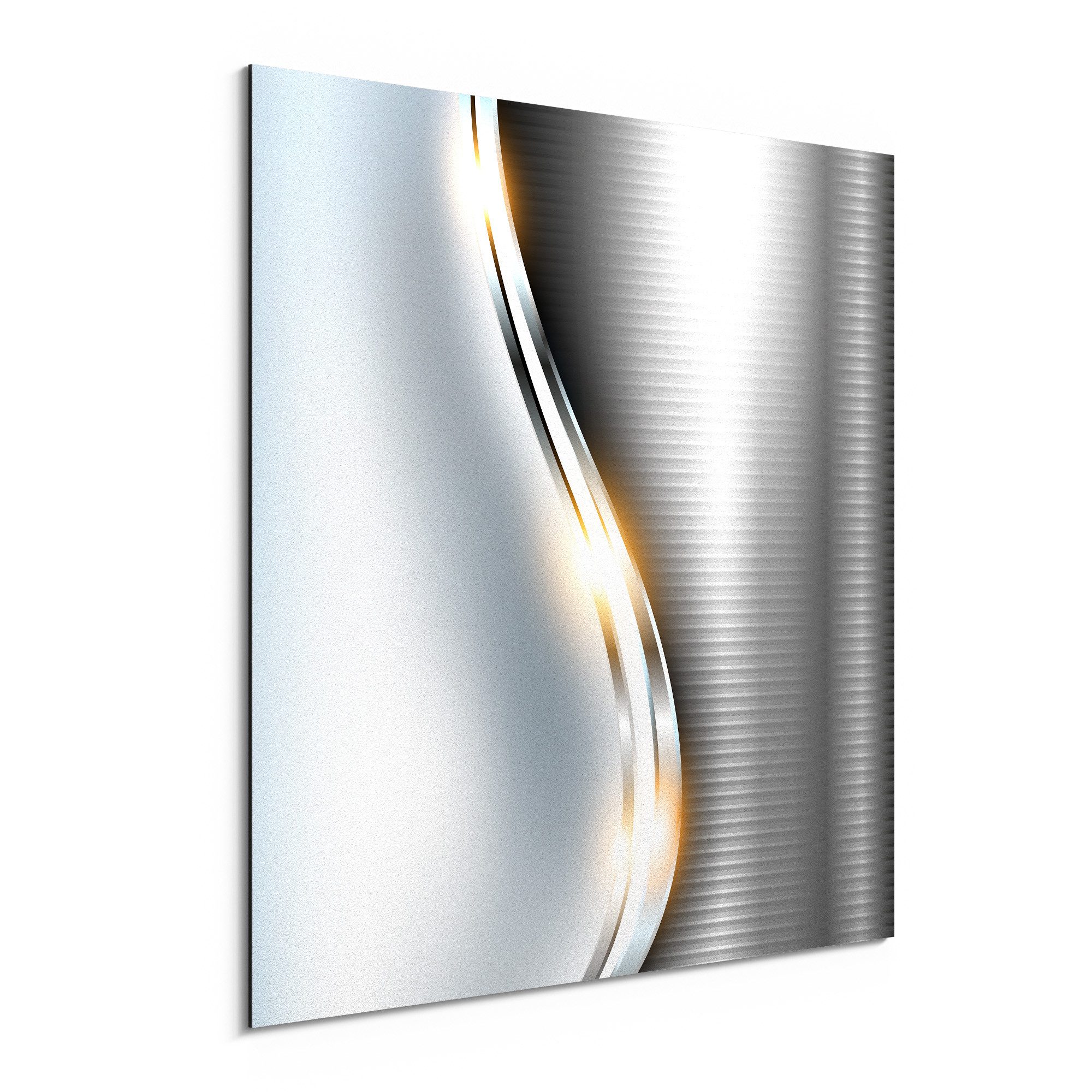 DEQORI Metallbild 'Elegantes Vektordesign', Alu Dibond Bild Aluminium Aluverbundplatte Design Wandbild Aludibond
