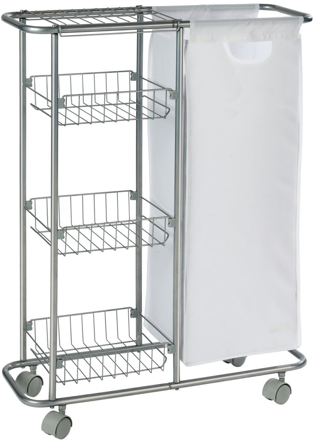 WENKO Ausziehwäschekorb Modell Slim, schmaler Rollwagen, ideal für Nischen, günstig online kaufen