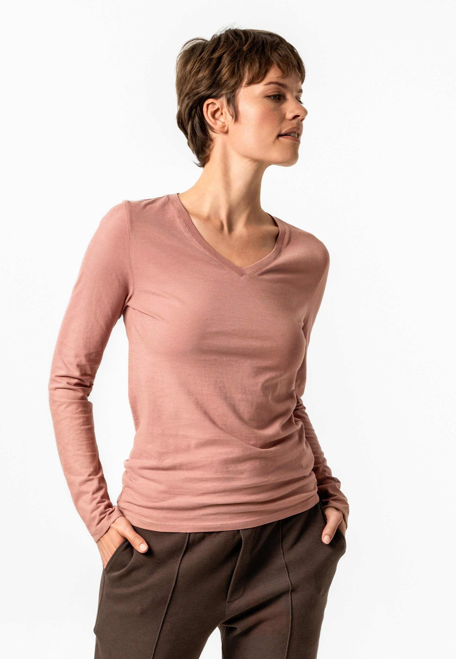 LIVING CRAFTS Langarmshirt TARANA GOTS zertifiziert