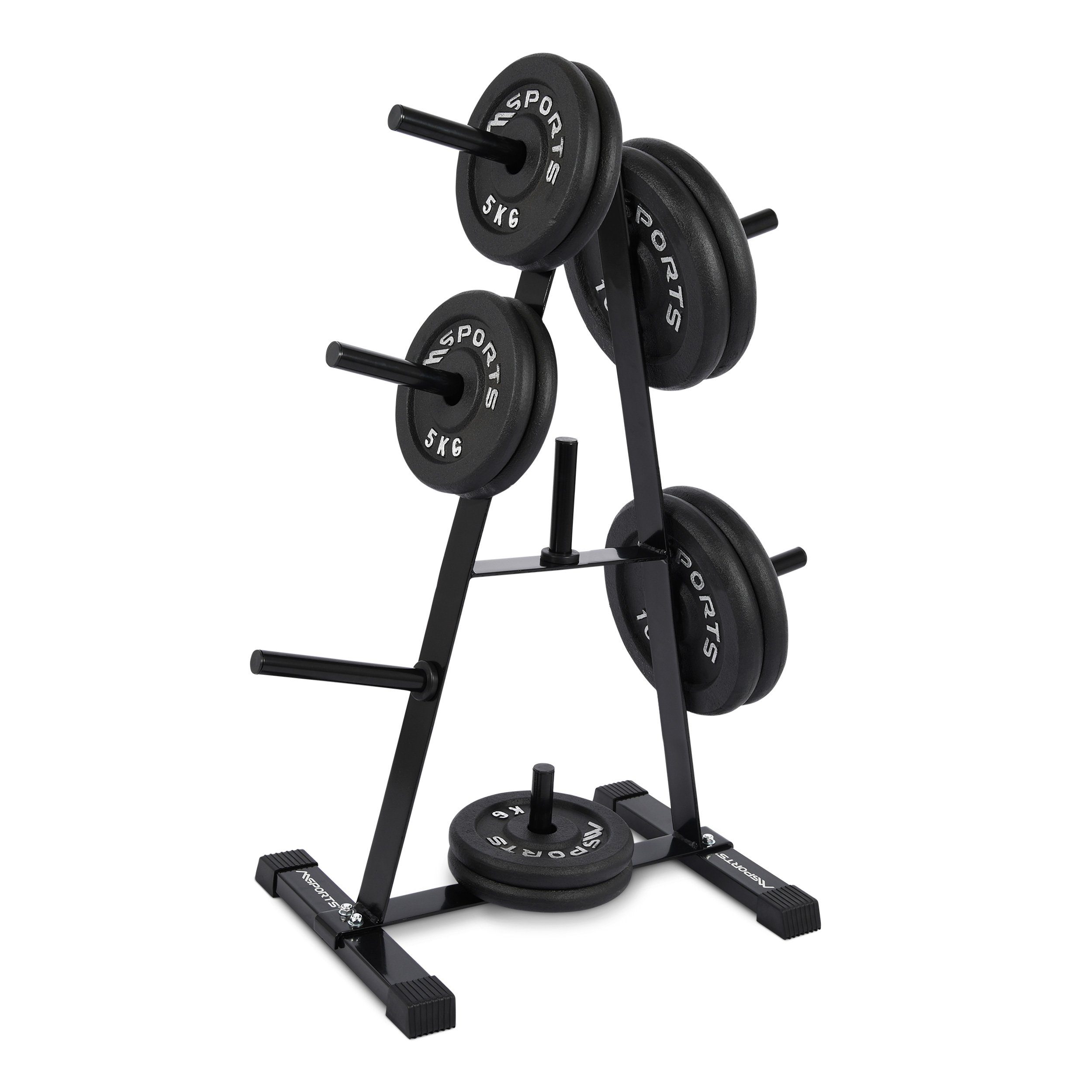 MSports® Hantelscheibe Hantelscheibenständer, Scheibenaufnahme: 30mm, bis 250 kg