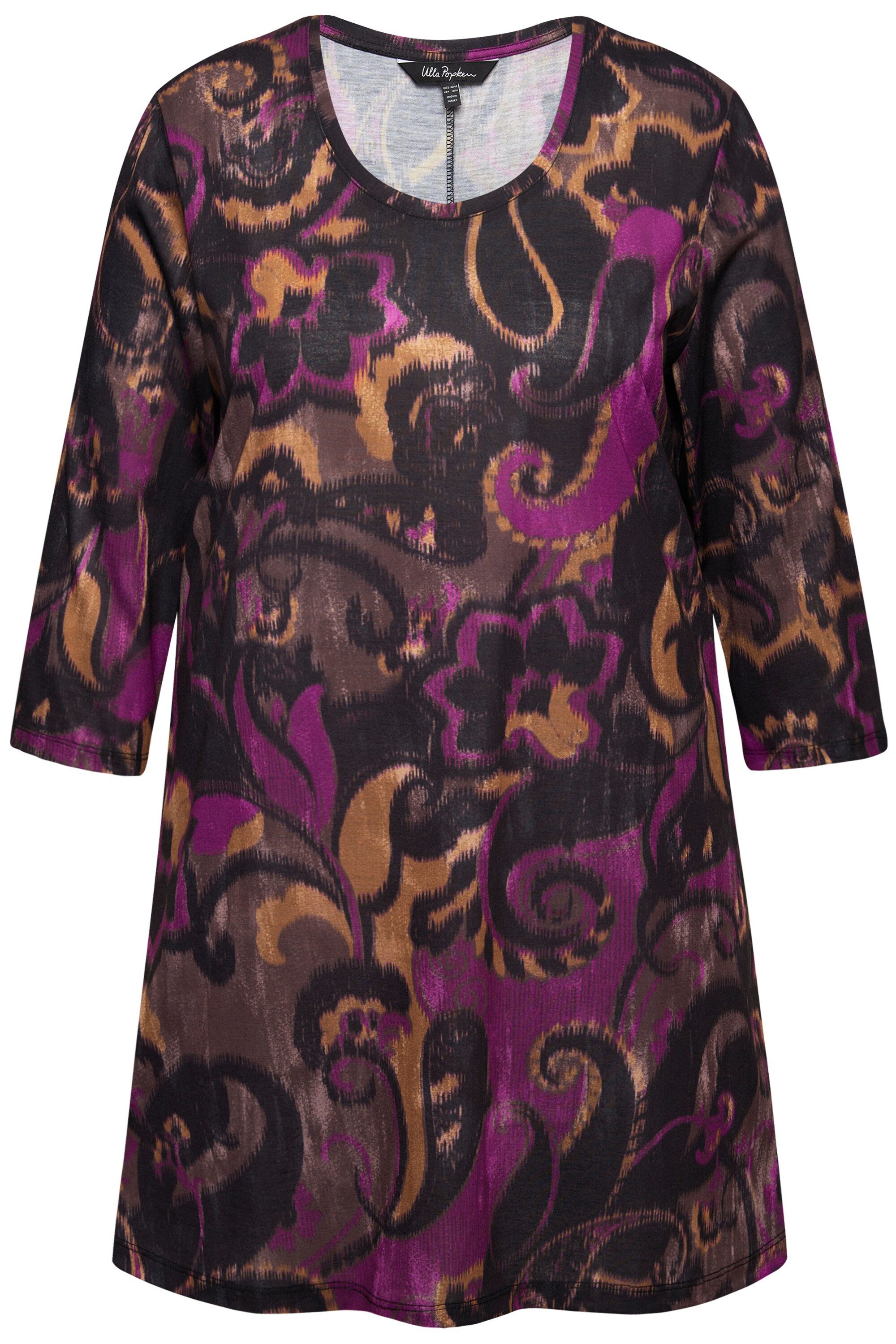Ulla Popken Longshirt Longshirt CottonTouch Alloverdruck günstig online kaufen