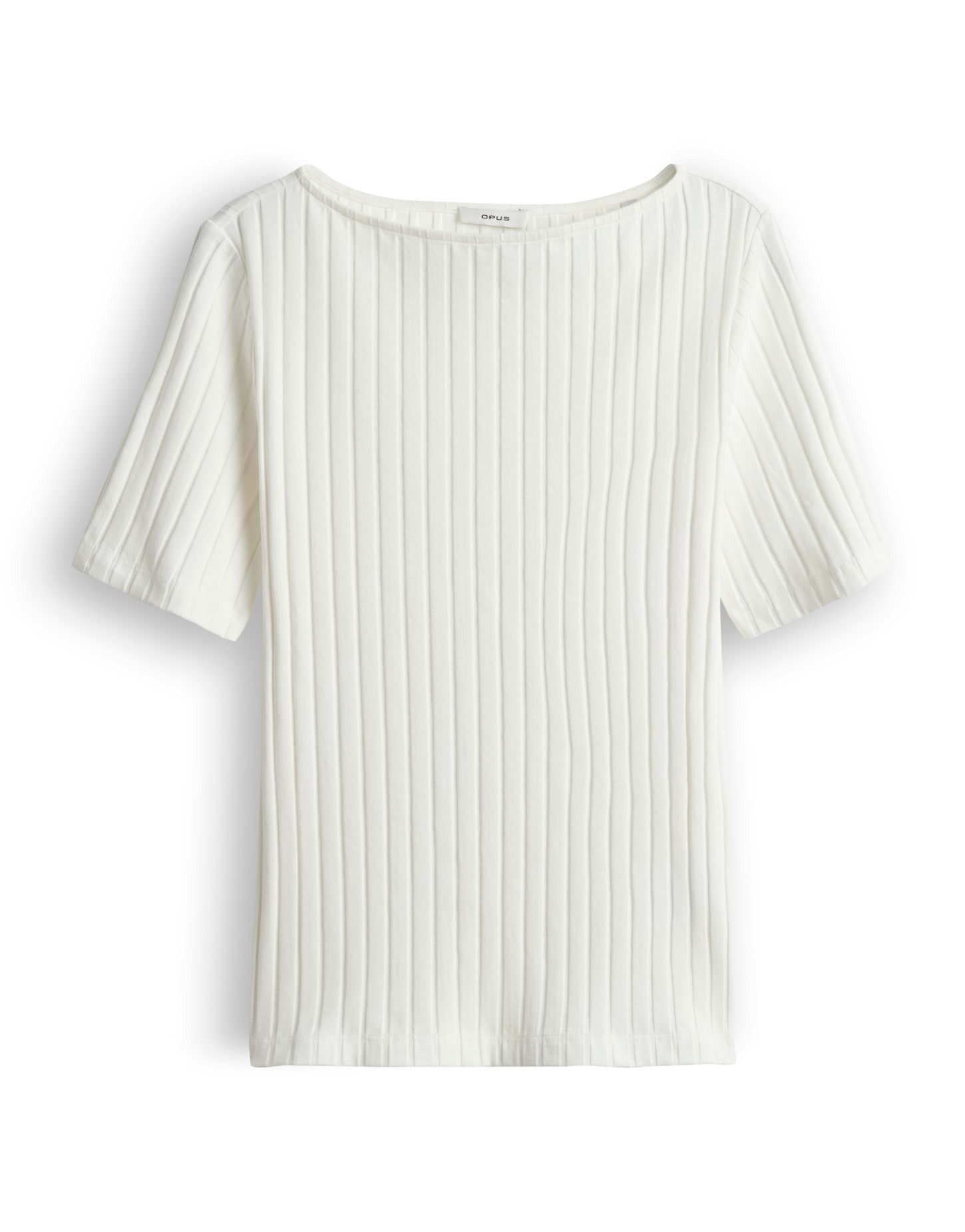 OPUS Kurzarmshirt Weiches Rippshirt aus Baumwoll Mix Slim Fit günstig online kaufen