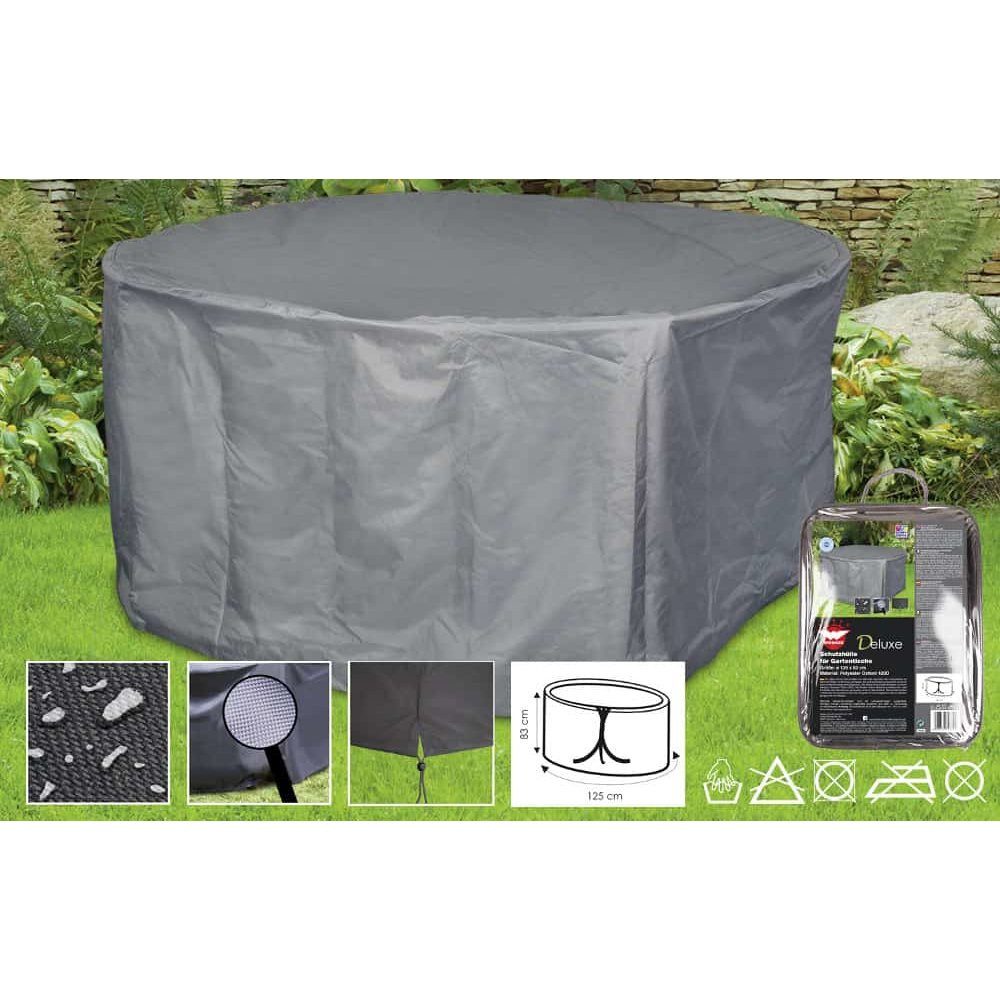 Boni-Shop Gartenmöbel-Schutzhülle Schutzhülle Tisch, Gartentisch, Abdeckplane, 125x83 cm, wetterfest