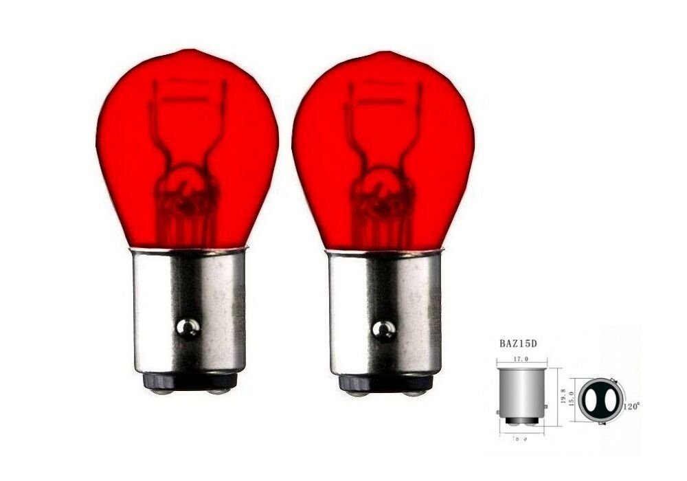 Kummert Business KFZ-Ersatzleuchte 2x BAZ15D P21/4W 12V 21/4W BAZ15d ROT Bremslicht Rückleuchte 2-Faden, BAZ15D, P21/4W, 2 St., Farbe Rot