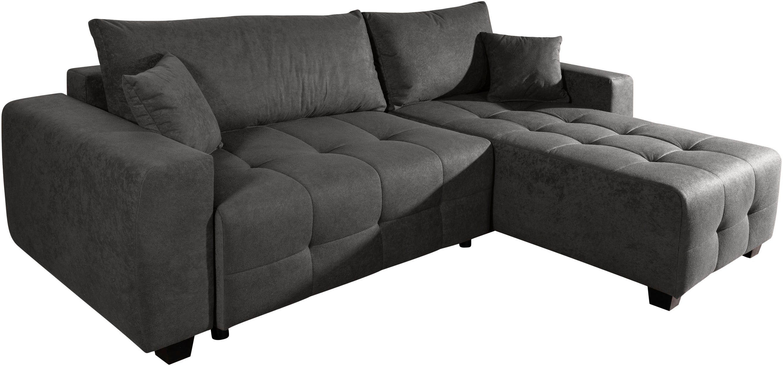 OTTO home Polsterecke Bella Couch L-Form, B: 234 cm, Zierkissen inklusive, mit Schlaffunktion & Bettkasten, Wohnkomfort – Bild 5 von 5