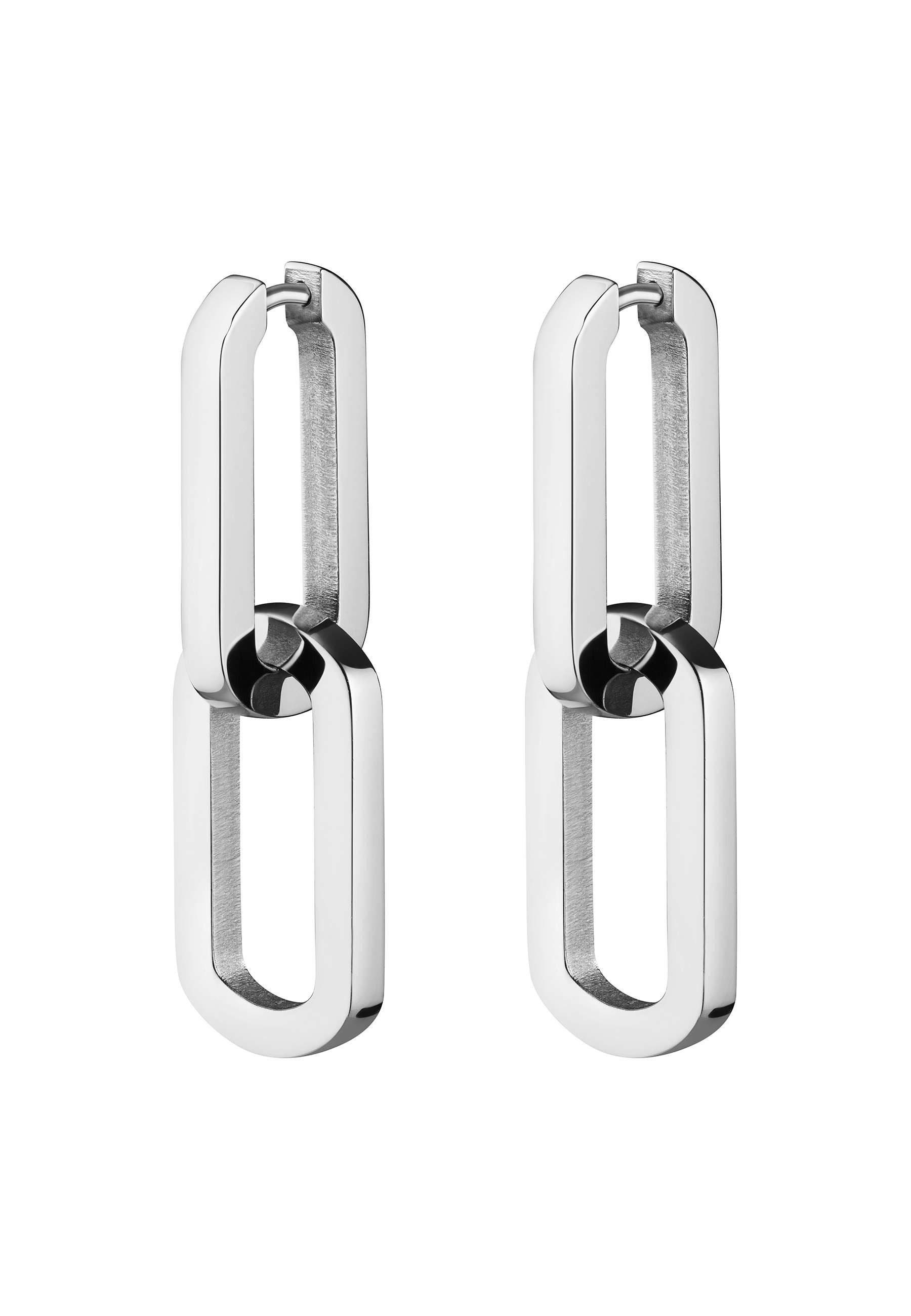 ROSEFIELD Ohrring-Set ROSEFIELD Doppel-Kreolen Ohrringe für Damen Silberfarben