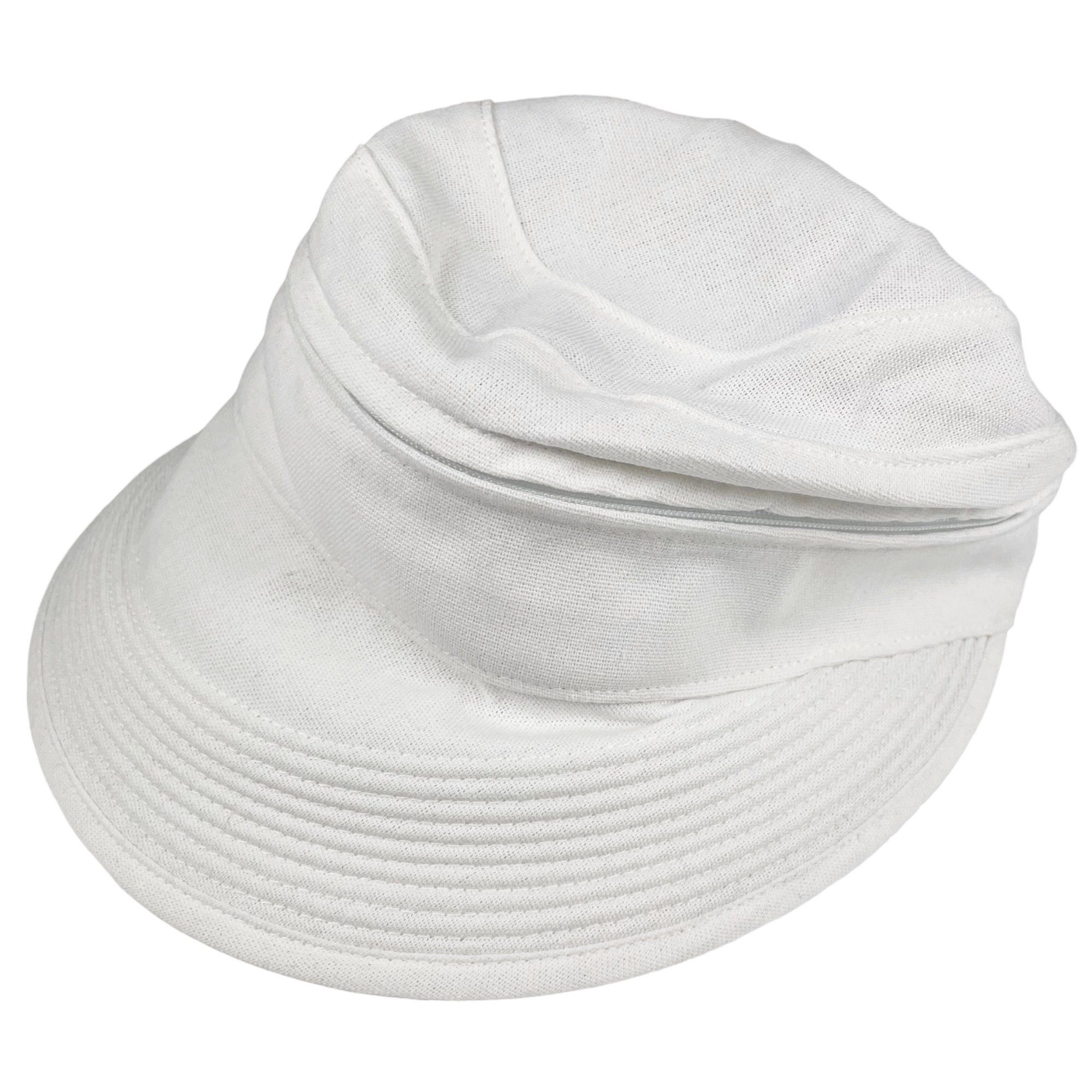 Taschen4life Sonnenhut Visor Cap 2in1 Sonnencap Basecap & Sonnenschutz in Einem, unisex, aus Leinen
