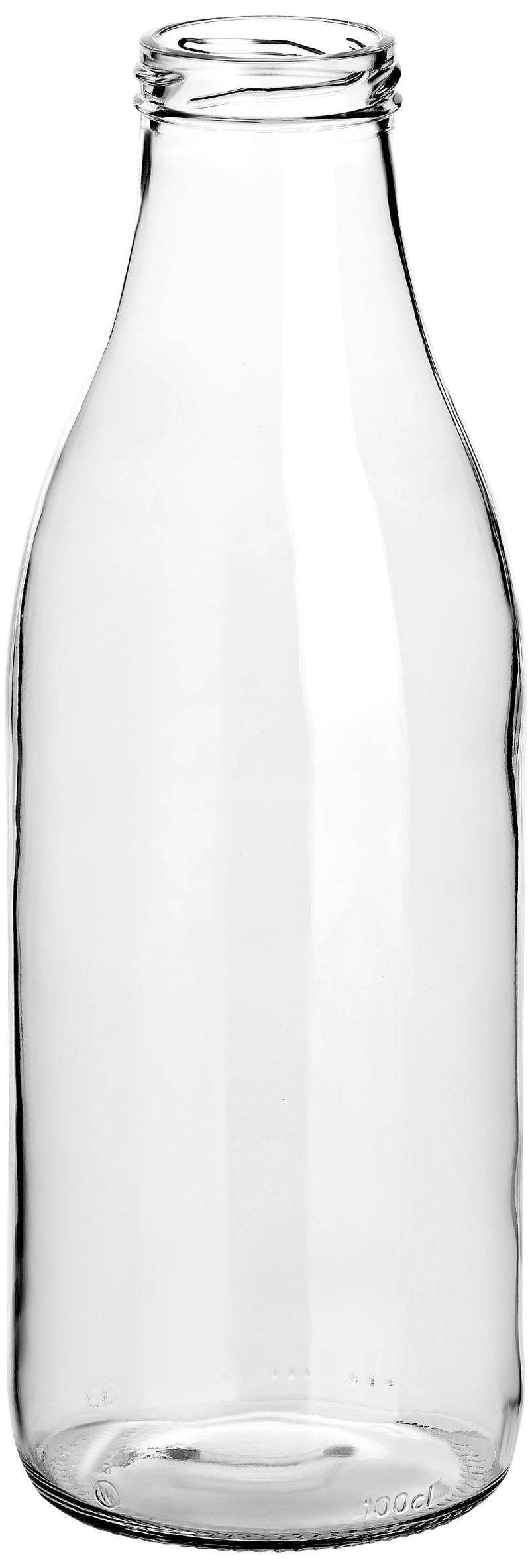 Große l Flasche mit ml gouveo Schraub-Deckel 1,0 schwarz Saftflaschen Trinkflasche Glas, aus 6er - Set, 1000