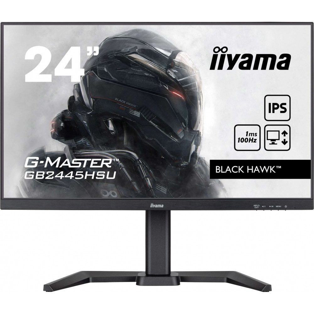 Iiyama iiyama G-Master GB2445HSU-B2 24 Zoll Monitor Gaming-Monitor (1920 x 1080 px, Full HD, 1.5 ms Reaktionszeit, LCD, Wasserfest und stoßfest)