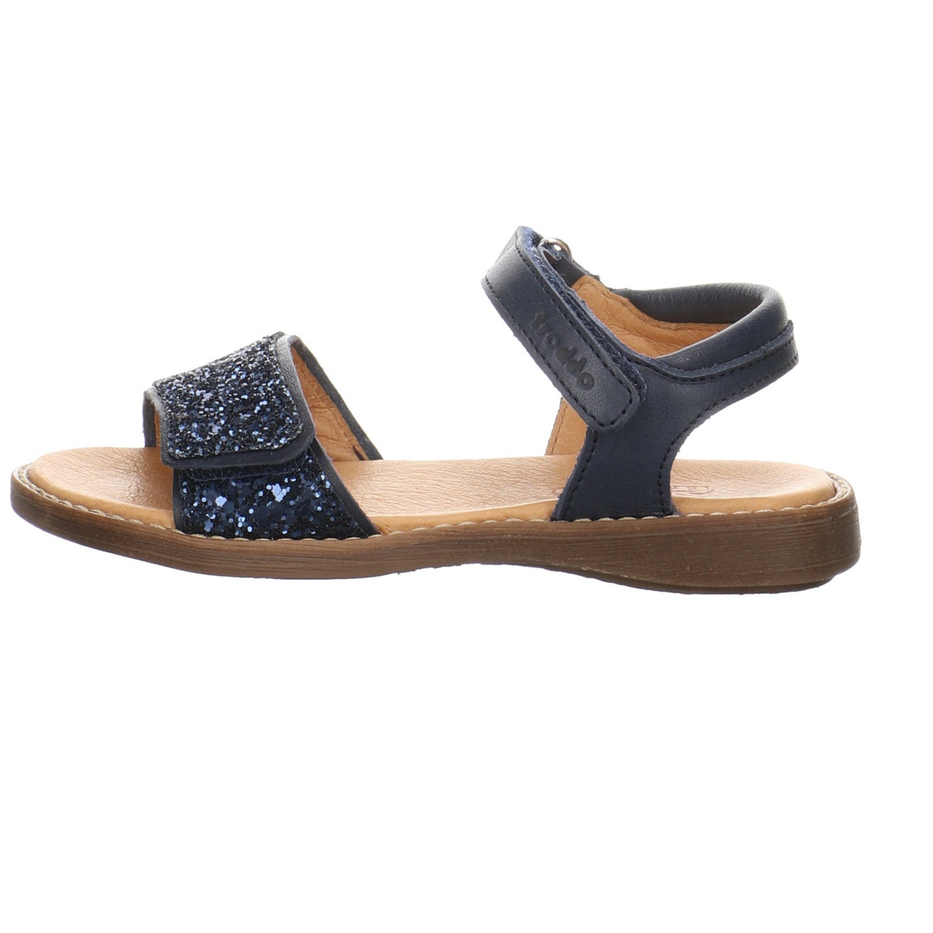 Sandale froddo® Sandale Mädchen Sandalen Schuhe Lore Leder-/Textilkombination Sparkle