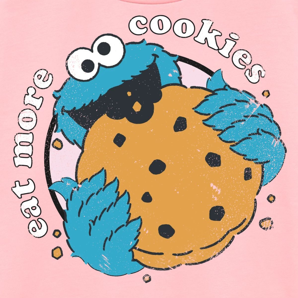 Spreadshirt T-Shirt Sesamstraße Krümelmonster Eat More Cookies Kinder Premium T-Shirt (1-tlg) – Bild 2 von 5