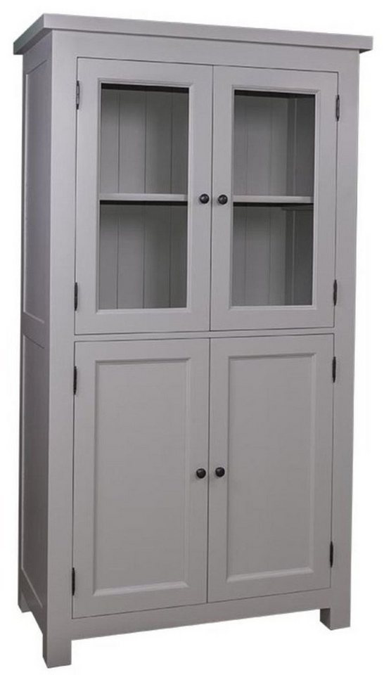 Casa Padrino Küchenbuffet Landhausstil Küchenschrank mit 4 Türen Grau 100 x  50 x H. 180 cm - Küchenmöbel