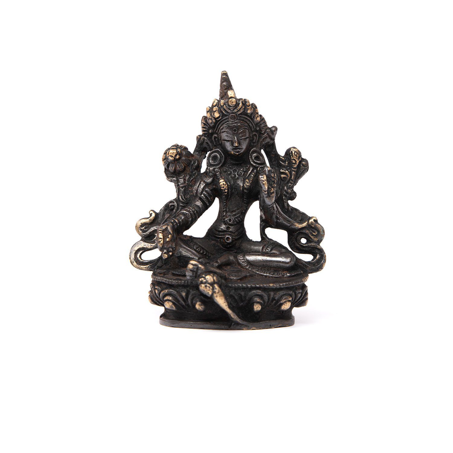 bodhi Dekofigur Figur, Messing, Tara Grüne 10 cm schwarz,