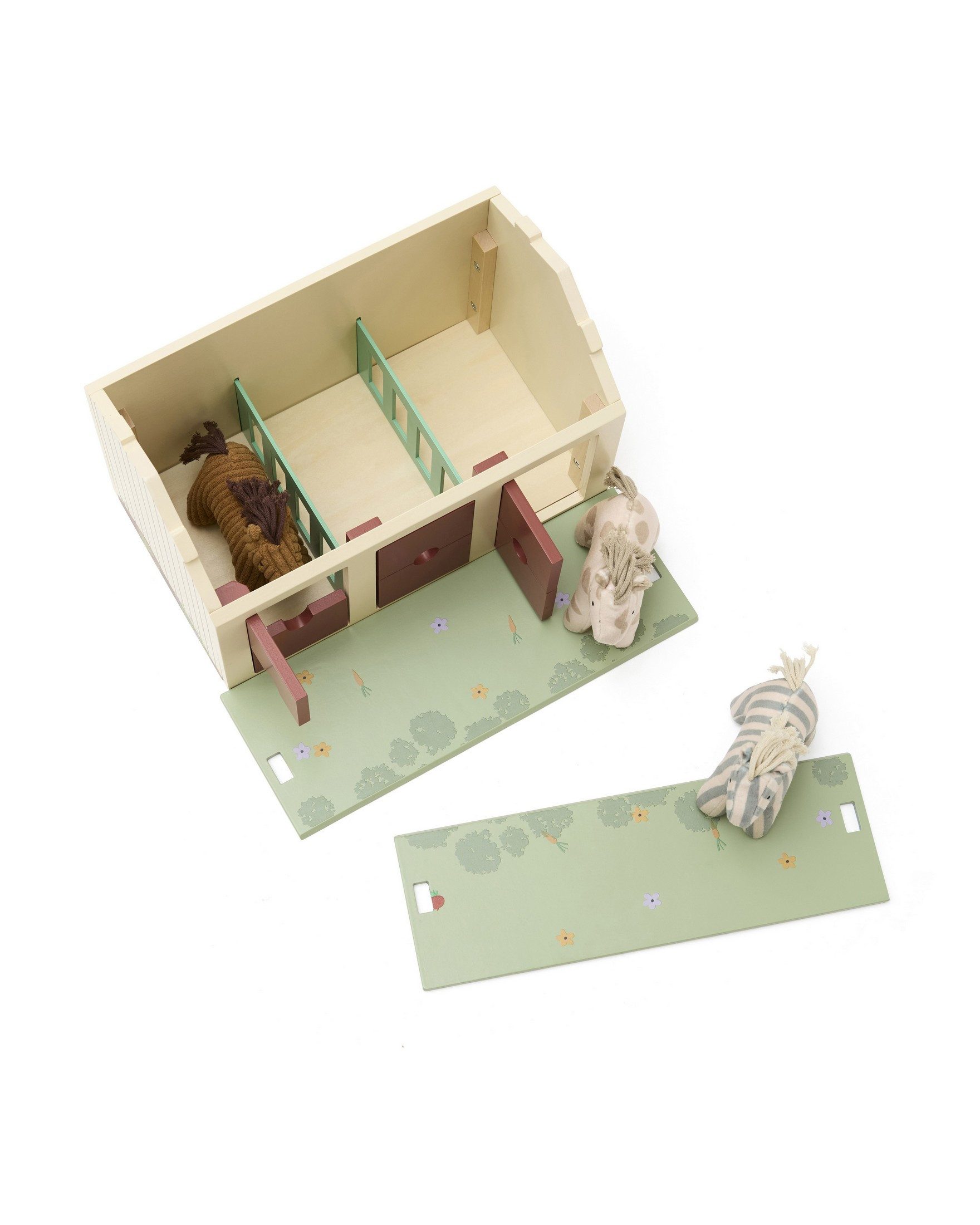 Kids Concept Spielwelt Kids Concept - Pferdestall mit Pferden - 19,5x19x31 cm, (4-tlg), aus Holz – Bild 4 von 5