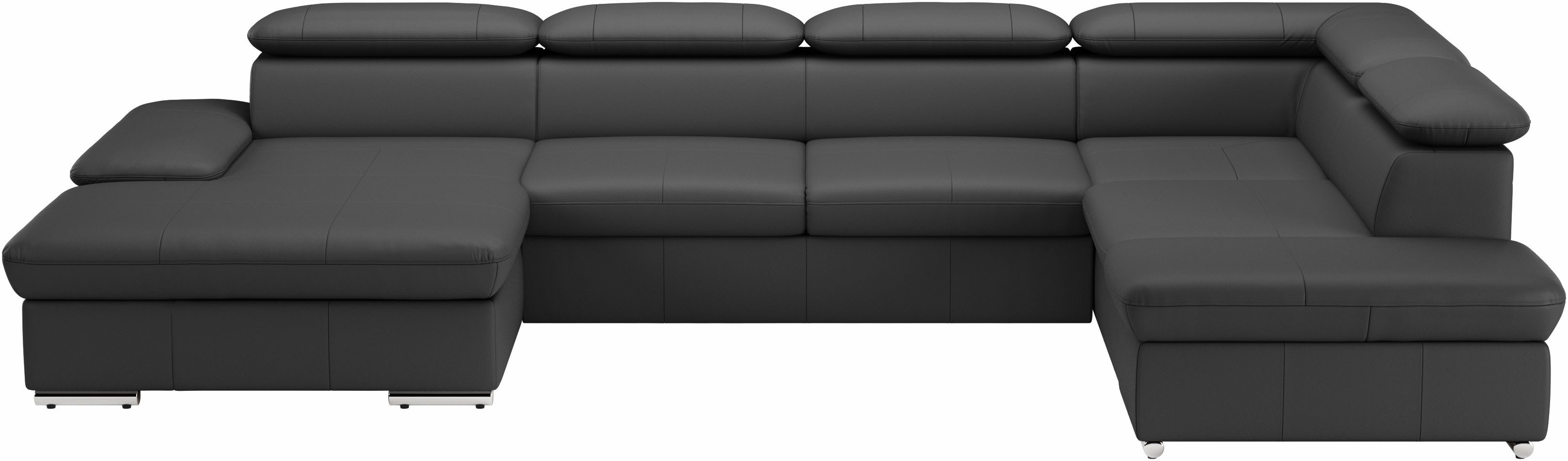 sit&more Wohnlandschaft Valantine U-Form, B: 349 cm, mit Arm- & Kopfteilverstellung, optional mit Schlaffunktion