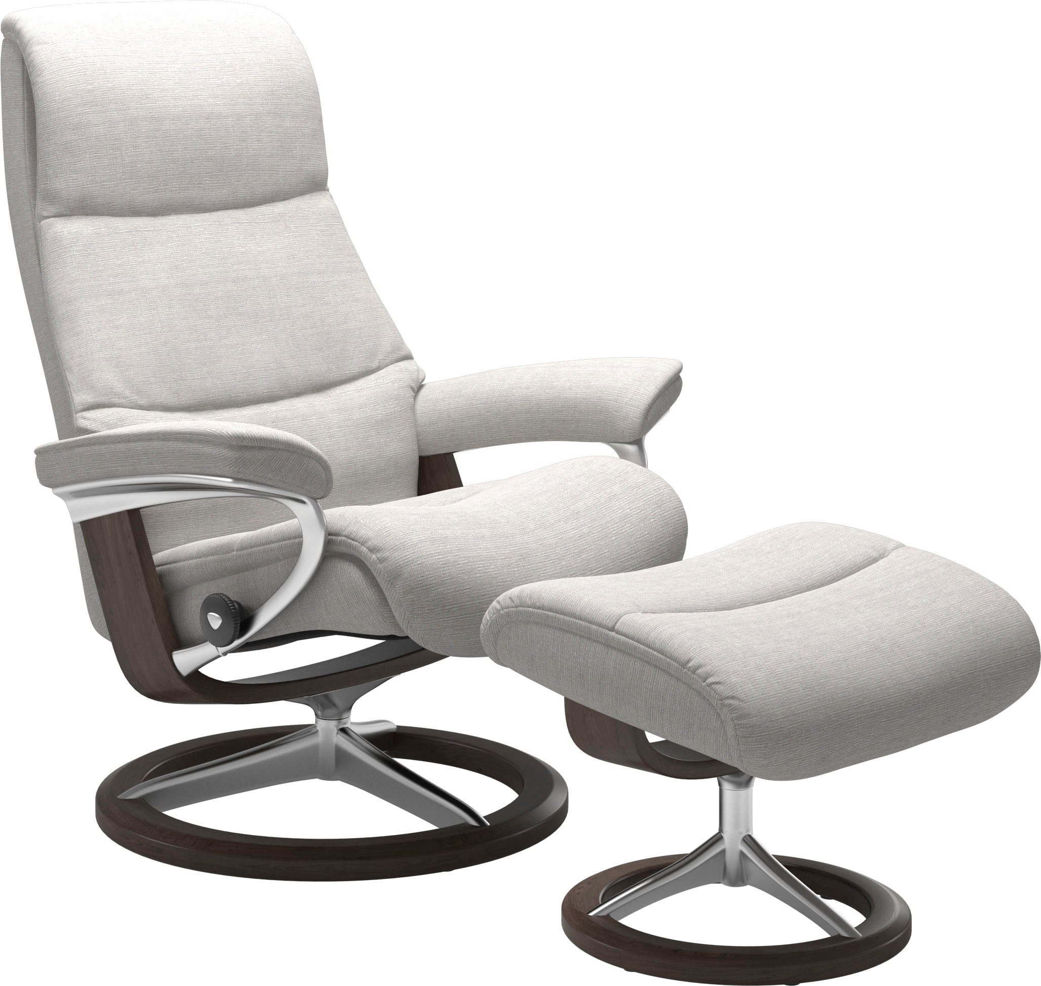 Base, (Set, Relaxsessel Stressless® View Relaxsessel mit Signature Wenge M,Gestell Hocker), mit Größe