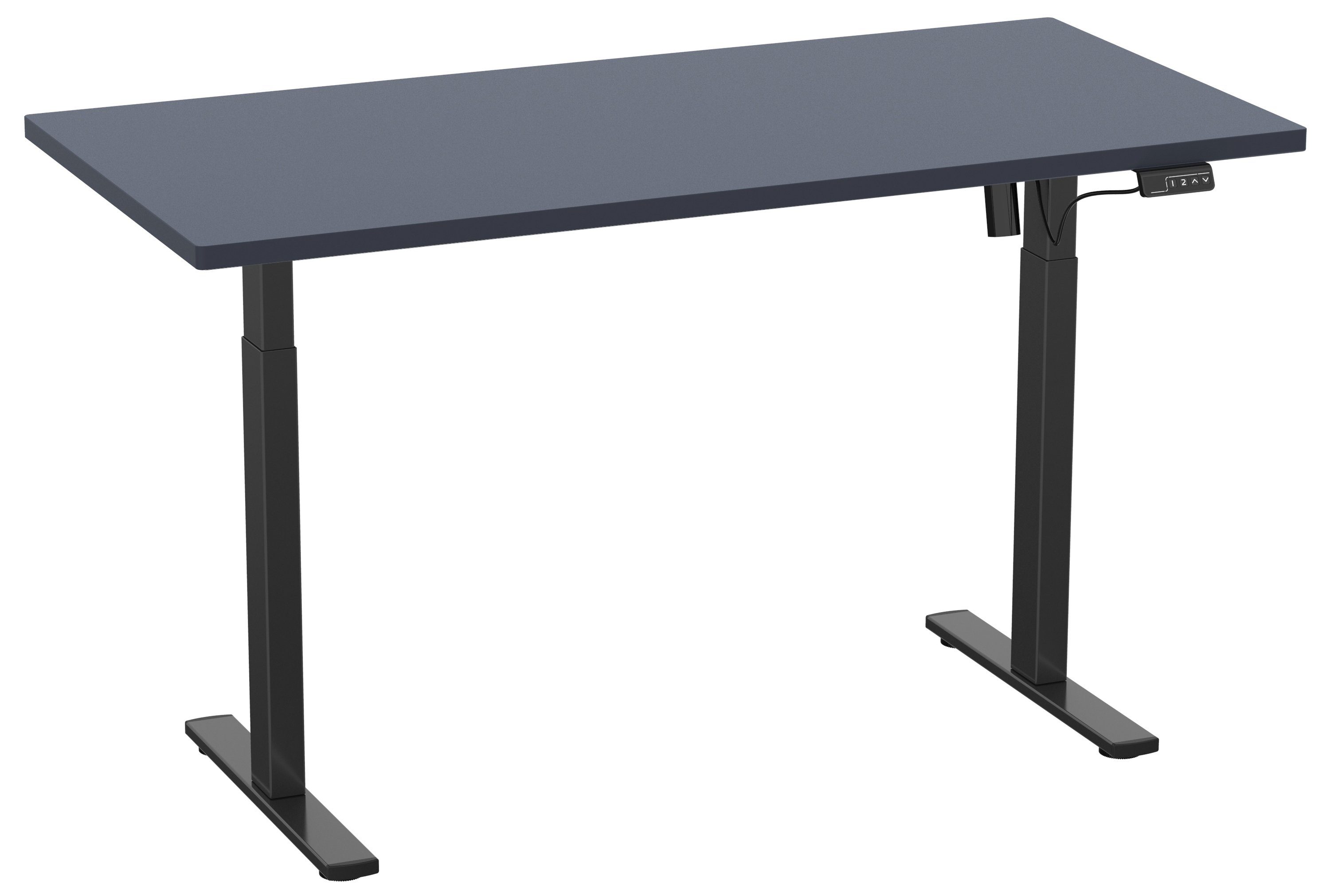 VCM Schreibtisch Höhenverstellbarer Schreibtisch Lona Anthrazit 140x50 Sw