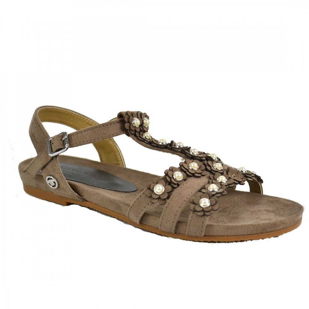 TOM TAILOR Sandalen Riemchen Sandale Taupe