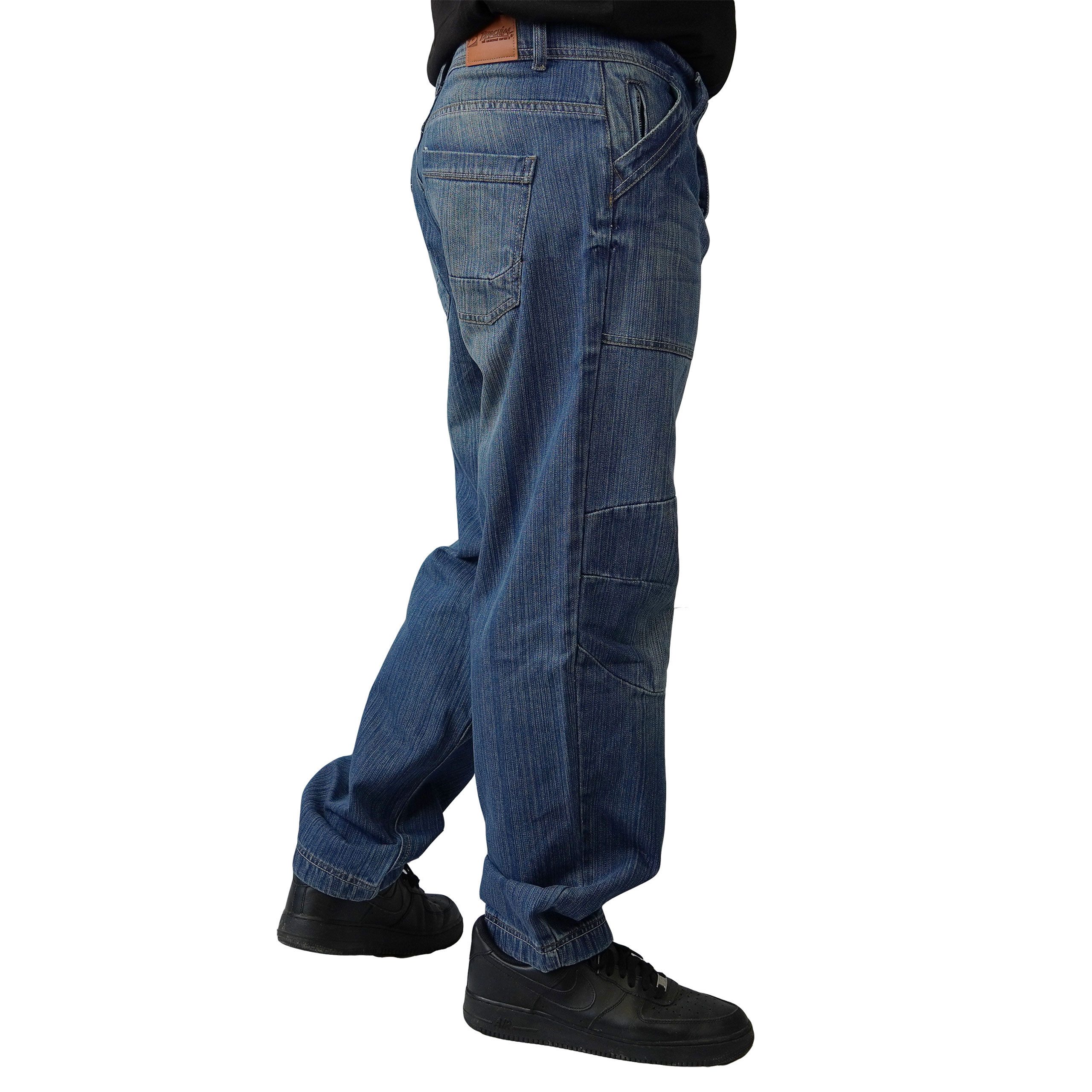 BRACHIAL THE LIFESTYLE COMPANY Loose-fit-Jeans Brachial Jeans "Advantage" dunkles Streifen-Denim