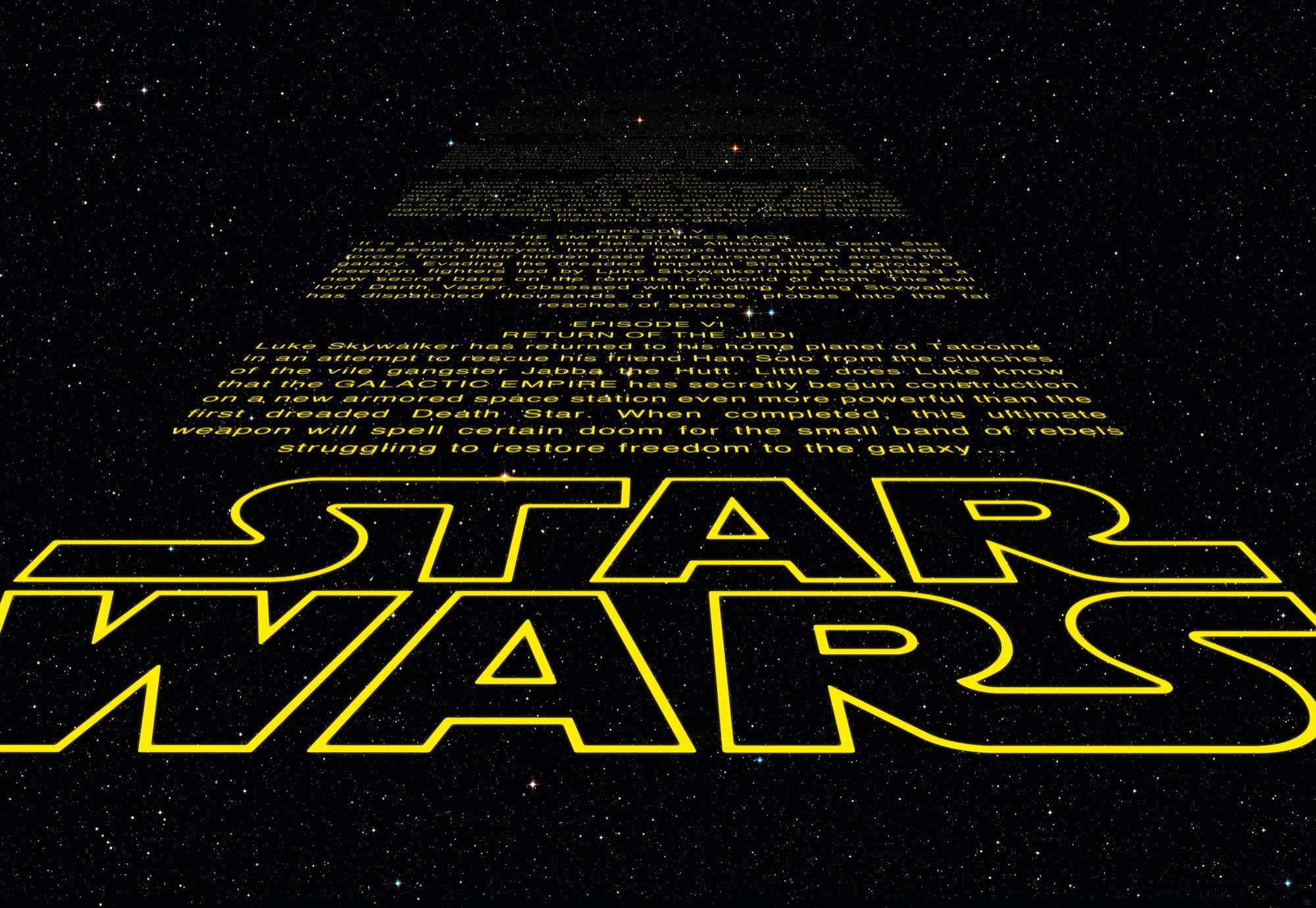 Komar Fototapete Star Wars Intro, 368x254 cm (Breite x Höhe), inklusive Kleister