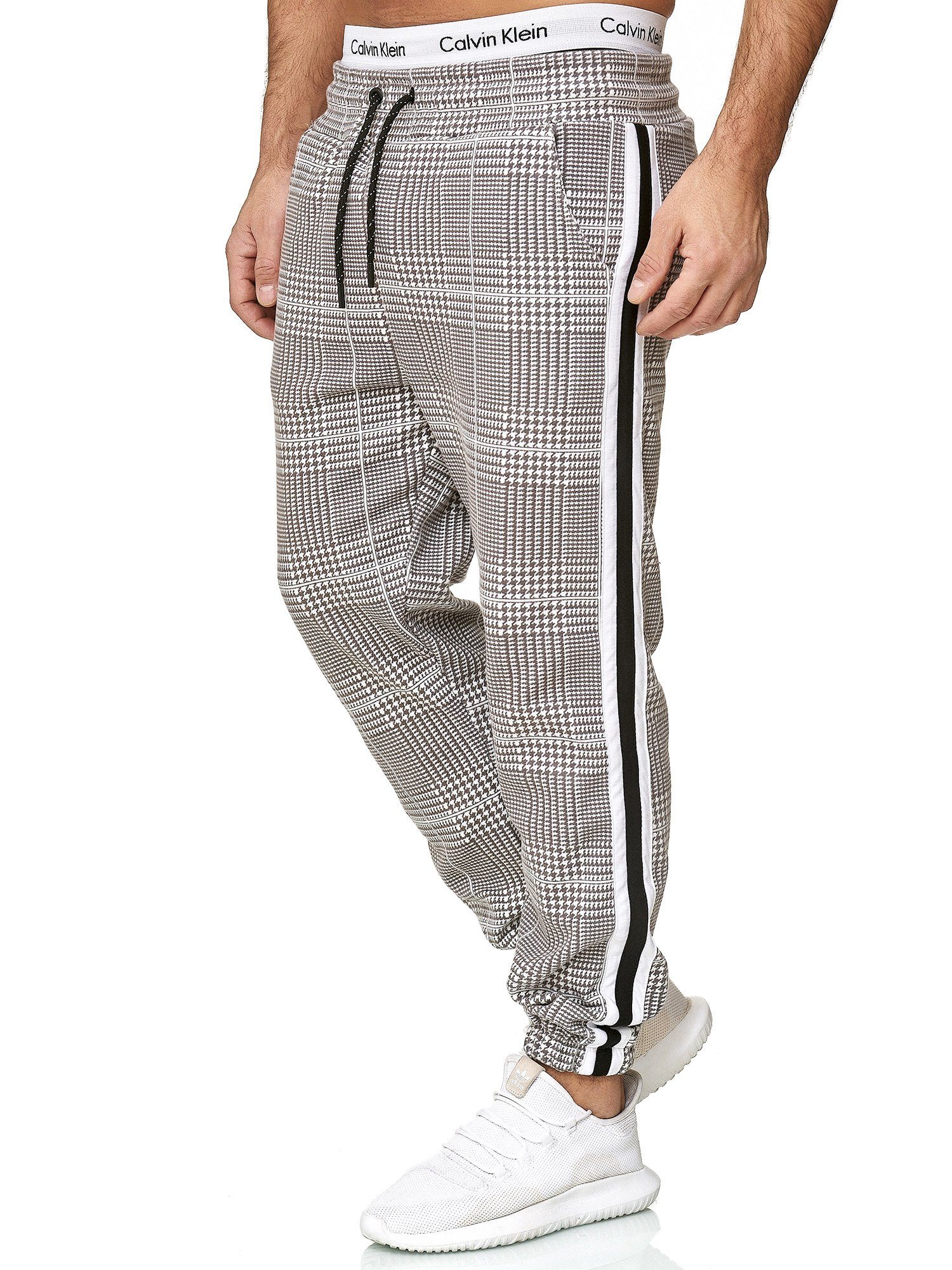 Weiss OneRedox (Sporthose Casual 1-tlg) Grau Trainingshose 1226C Freizeit Sweatpants, Fitness Jogginghose