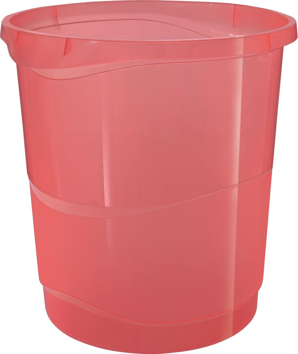 ESSELTE Papierkorb Papierkorb Colour'Breeze PP 14l transparent koralle (12 Stück)