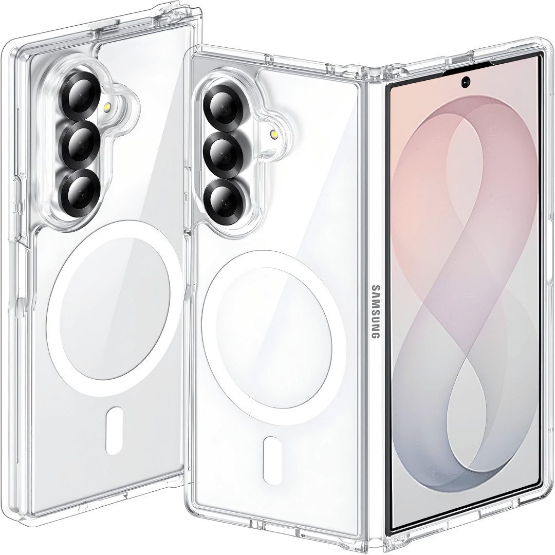 SmartUP Smartphone-Hülle für Samsung Galaxy Z Fold 8 Ultra MagSafe Silikon Case Transparent 8,0, MagSafe-Technologie, präzise Aussparungen