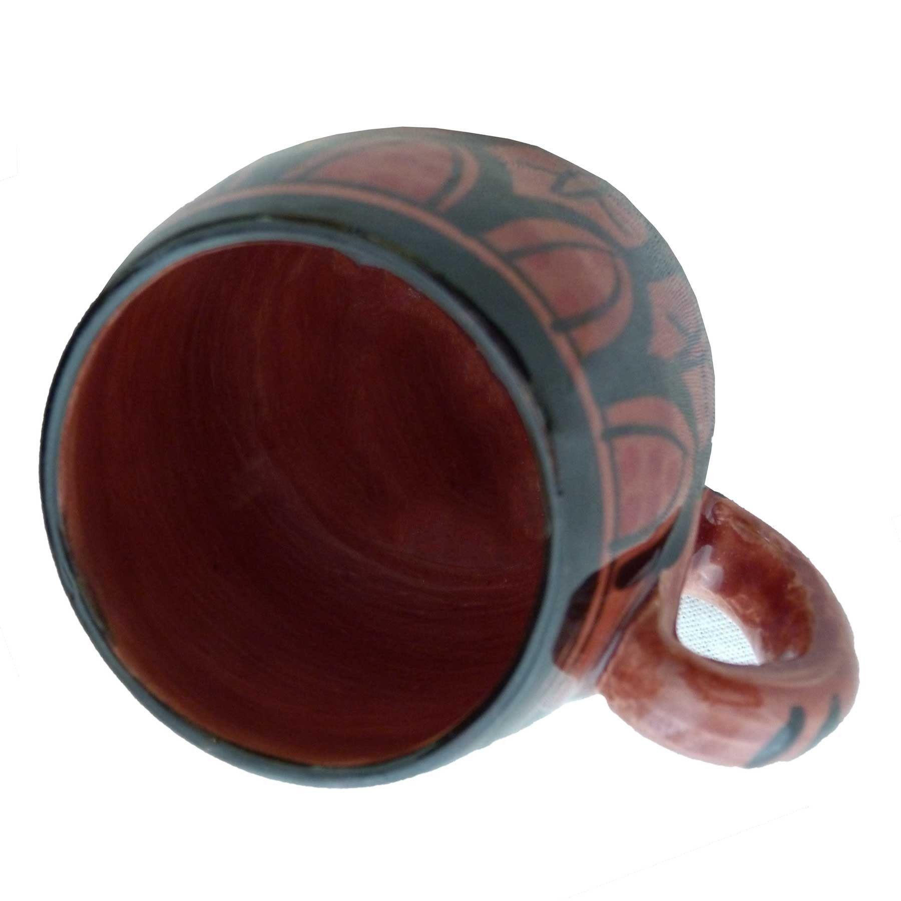 marokkanische SIMANDRA Rot Tasse Keramik Keramik handbemalt, Bemalung Klein Tasse