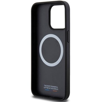 BMW Handyhülle Hardcase iPhone 15 Pro MagSafe schwarz Logo Metall 6,1 Zoll, Kantenschutz