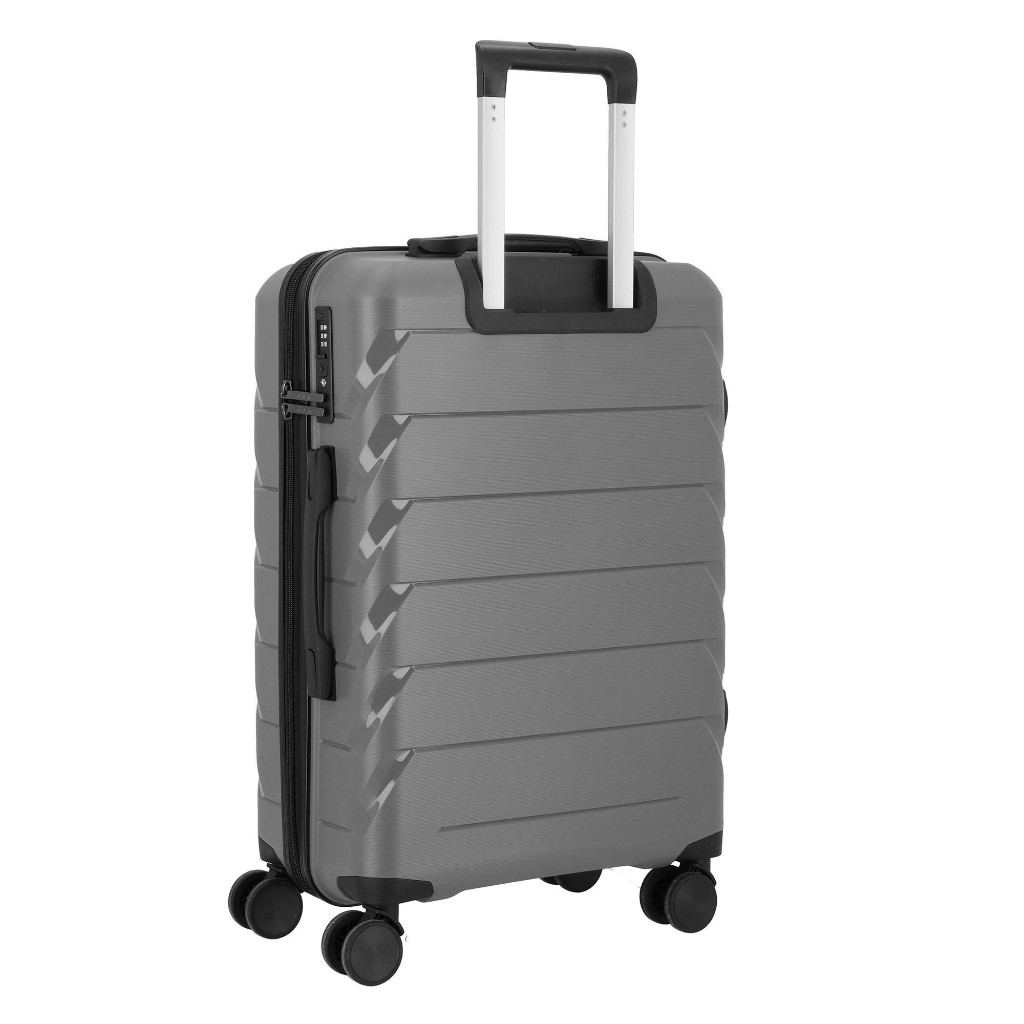 D&N Hartschalen-Trolley Travel Line, 4 Rollen, Polypropylen