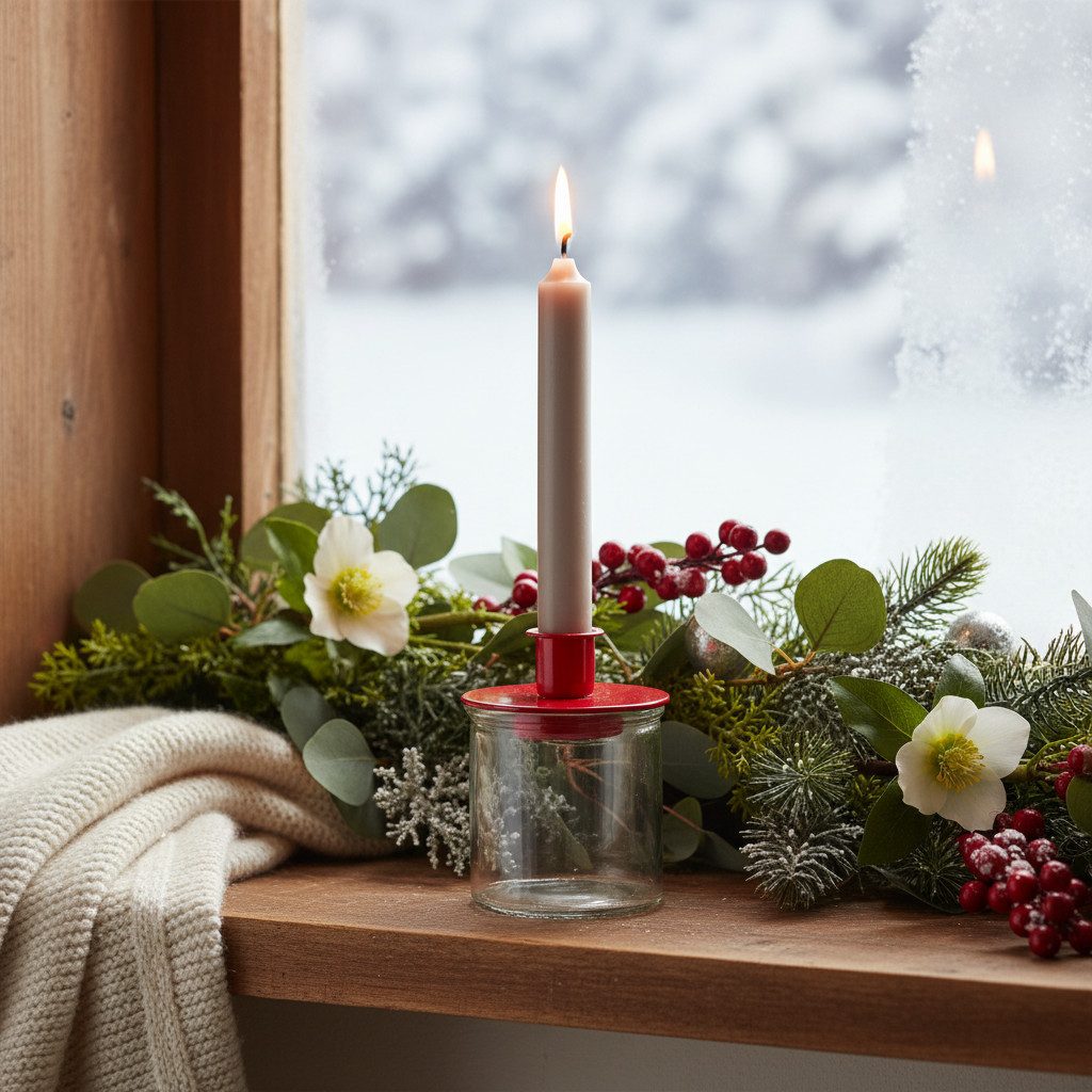 Florists Products Tischvase Dekoratives Windlicht aus Glas für stimmungsvolle Beleuchtung, 3 Stück