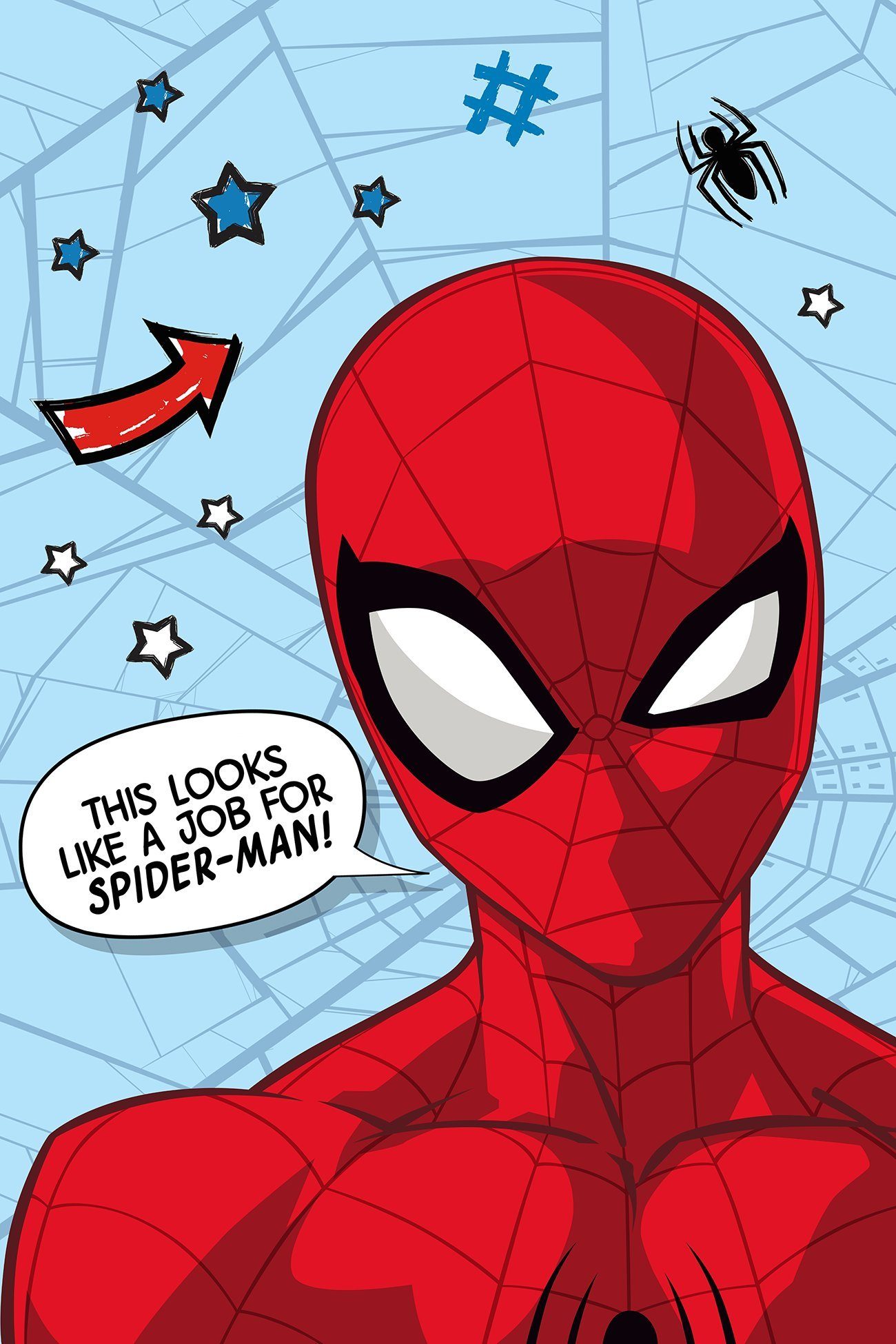 Wohndecke Spiderman Flauschdecke Schmusedecke Kuscheldecke 100 x 150 cm, Jerry Fabrics