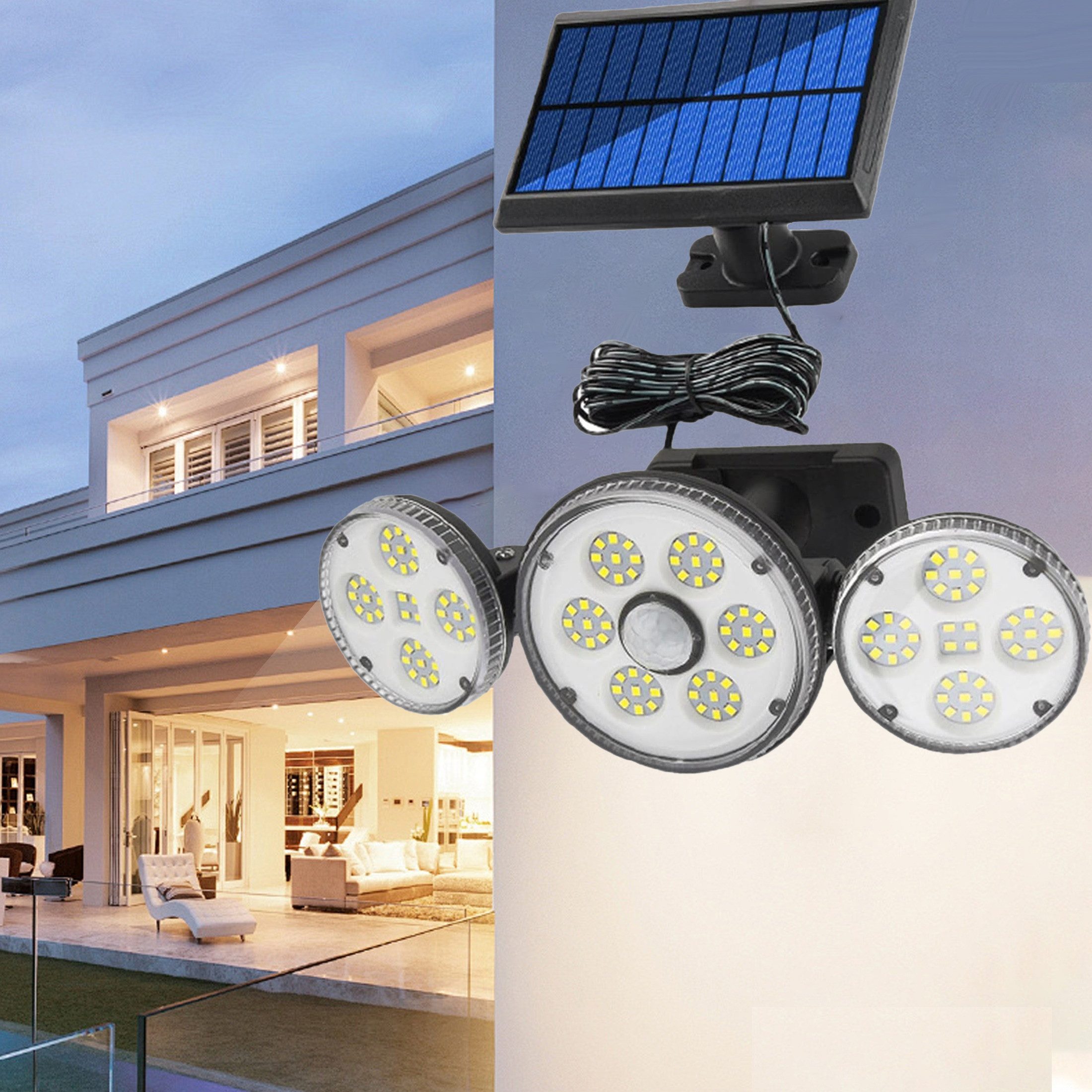 Masbekte LED Solarleuchte Außenleuchten, Solarlampe, 3 günstig online kaufen