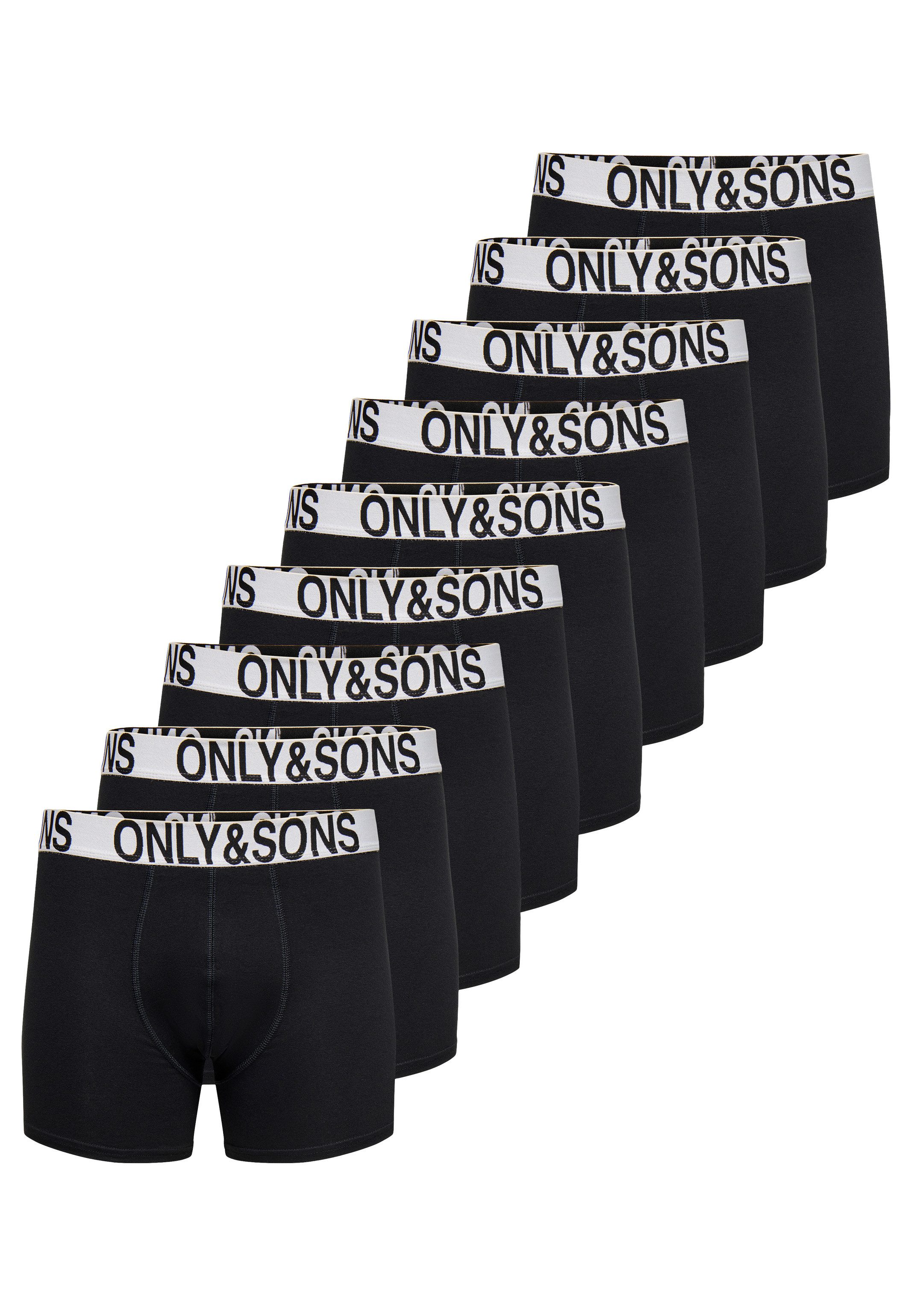 ONLY & SONS Retro Boxer 9er Pack Basic (Spar-Set, 9-St) Retro Short / Pant - Baumwolle - ohne Eingriff - Blickdicht