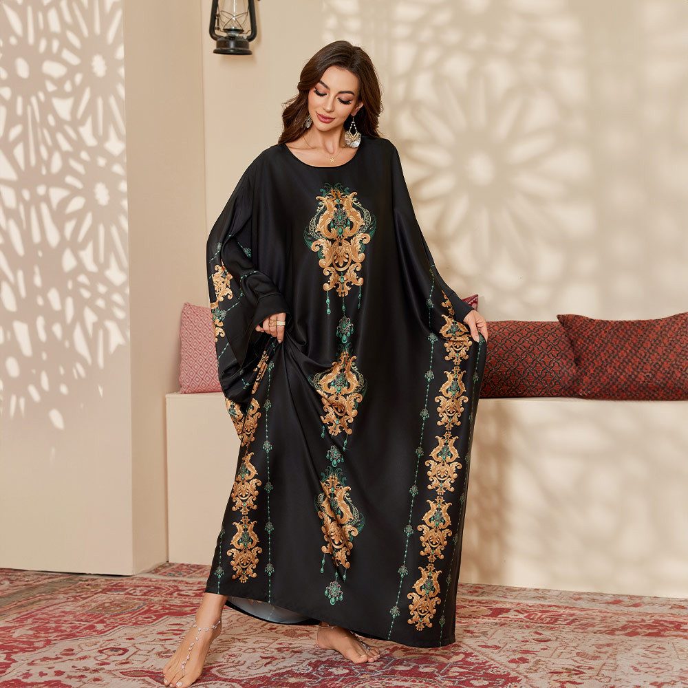 Vivi Idee Morgenmantel Kaftan Kimono Bademantel, Schlafmantel satin Sauna E günstig online kaufen