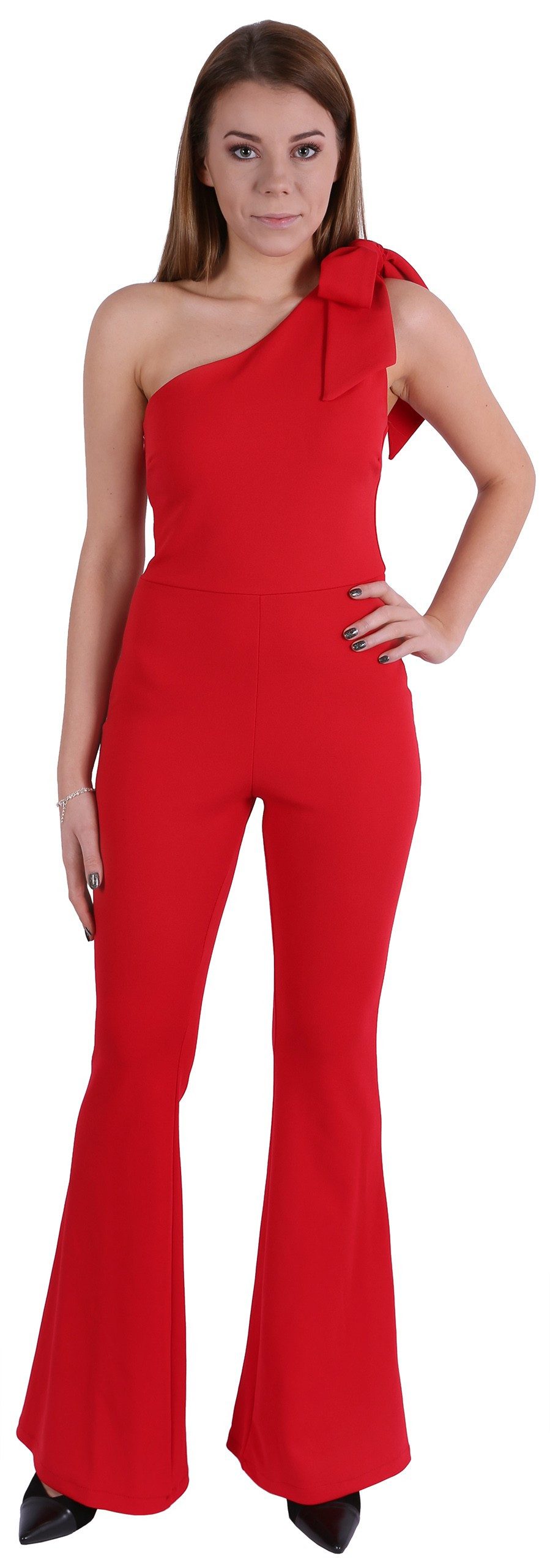 Culotte-Overall John Zack roter Overall, freiliegender Arm L