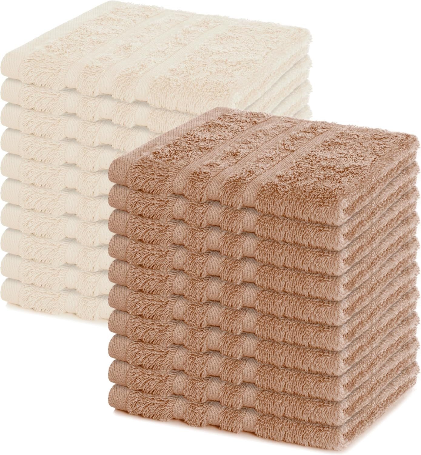 Lavea Seiftuch 30 x 30 cm, 20er Set Seiftücher, Elena Frottierserie, Gästehandtücher, (Set, 20-St), kleine Waschlappen, weich & saugstark, pflegeleicht
